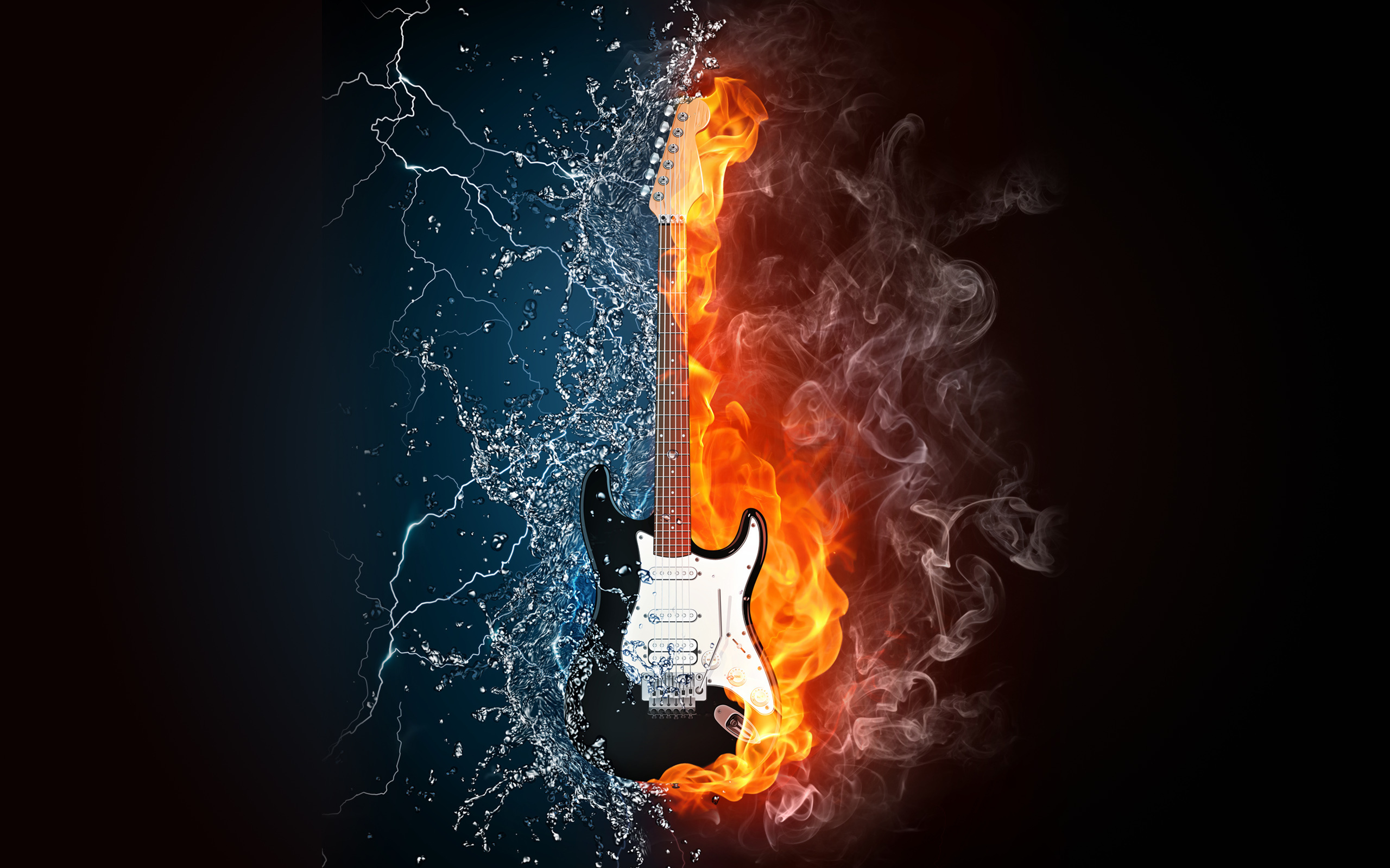 2560x1600 Free download Red And Blue Fire Water Guitar Wallpaper Best [] for your Desktop, Mobile \u0026 Tablet | Explore 43+ Red and Blue Fire Wallpaper | Blue and White Wallpaper Designs, Blue