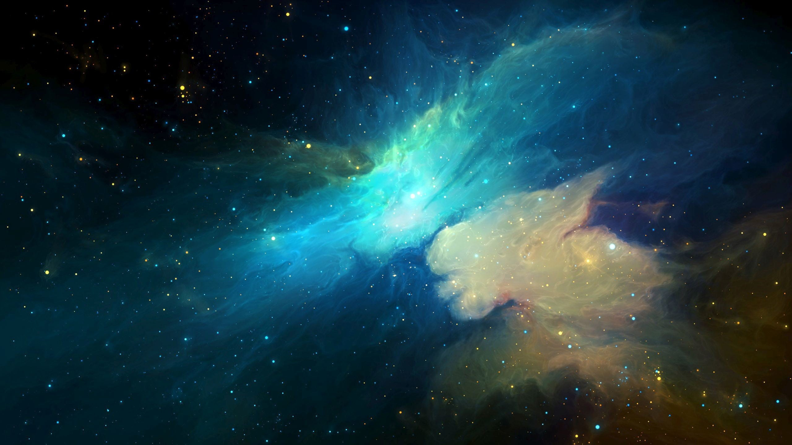 2560x1440 Dust cloud and nebula HD wallpaper