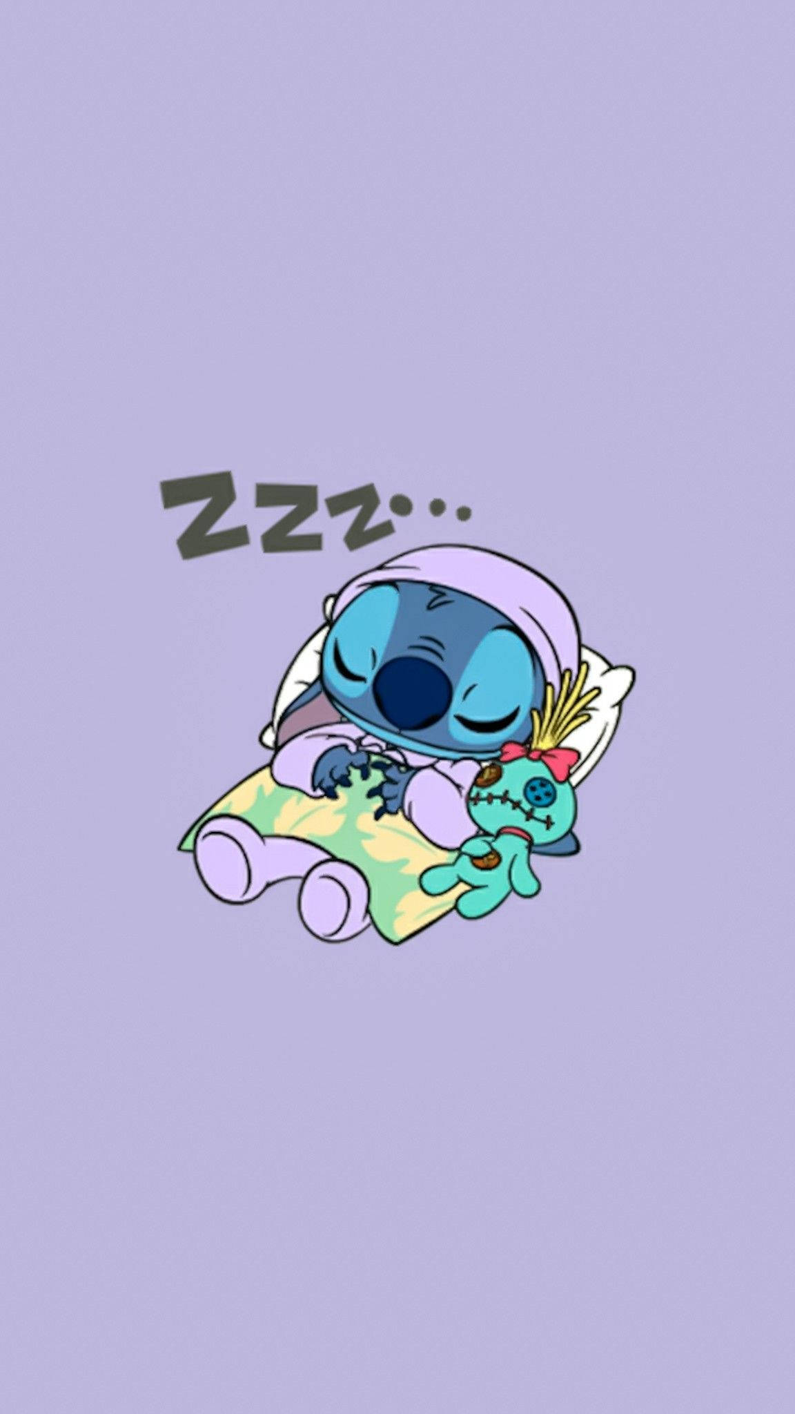 1152x2048 Download Sleeping Cute Stitch Wallpaper