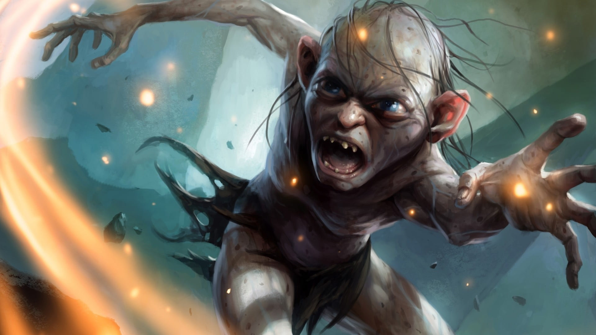 1920x1080 Smeagol digital wallpaper, Guardians of Middle-earth, Gollum, The Lord of the Rings HD wallpaper