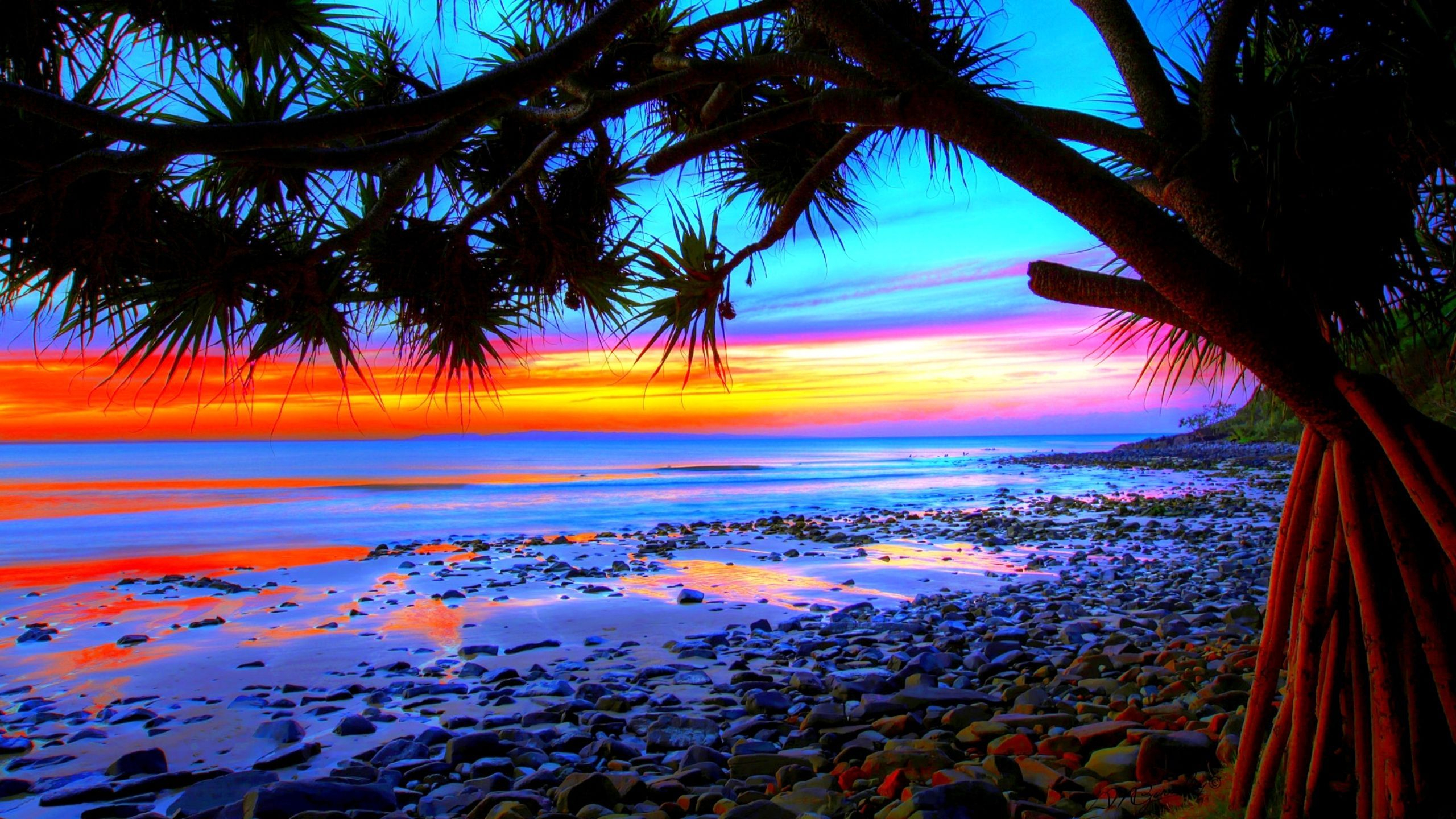 2560x1440 Colorful Beach Sunset Wallpapers Top Free Colorful Beach Sunset Backgrounds