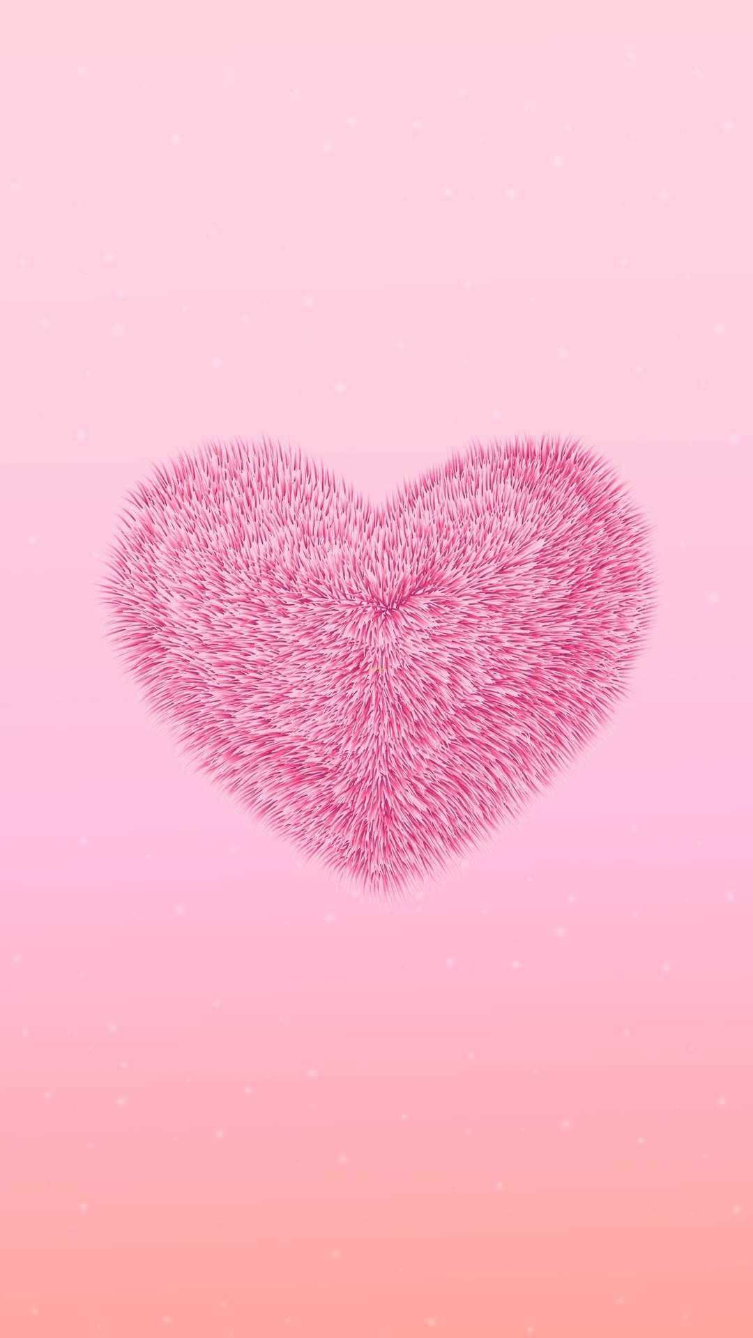 1080x1920 Pink Heart Wallpaper