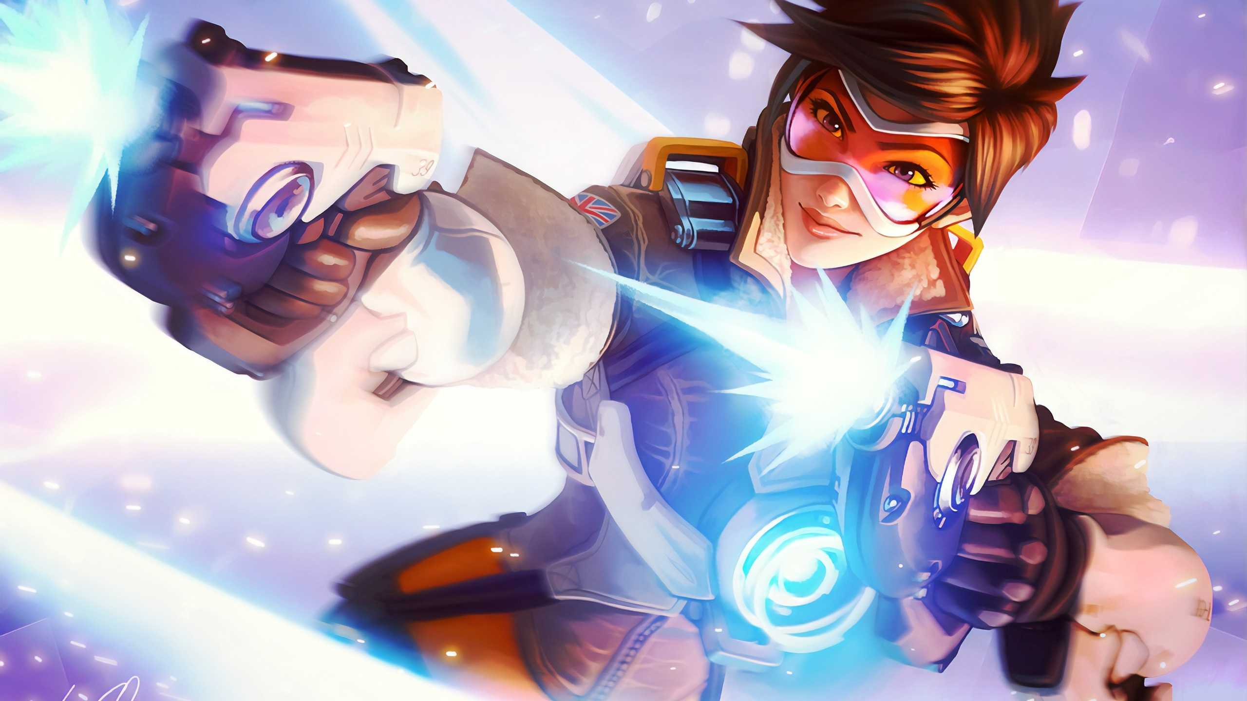 2560x1440 Tracer Overwatch Artworks 1440P Resolution HD 4k Wallpapers, Images, Backgrounds, Photos and Pictures