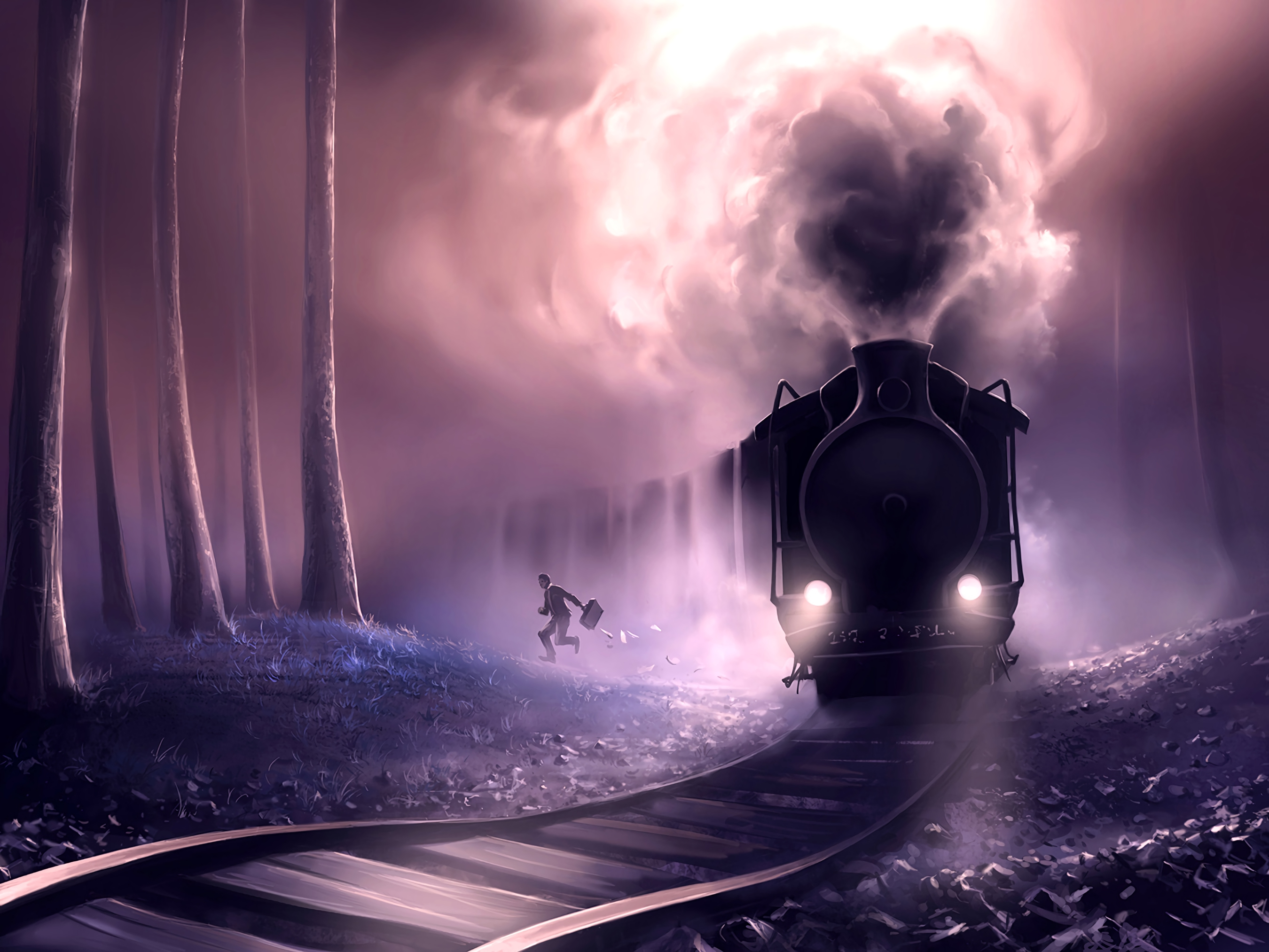 2700x2026 Steam Train Escape, HD Artist, 4k Wallpapers, Images, Backgrounds, Photos and Pictures