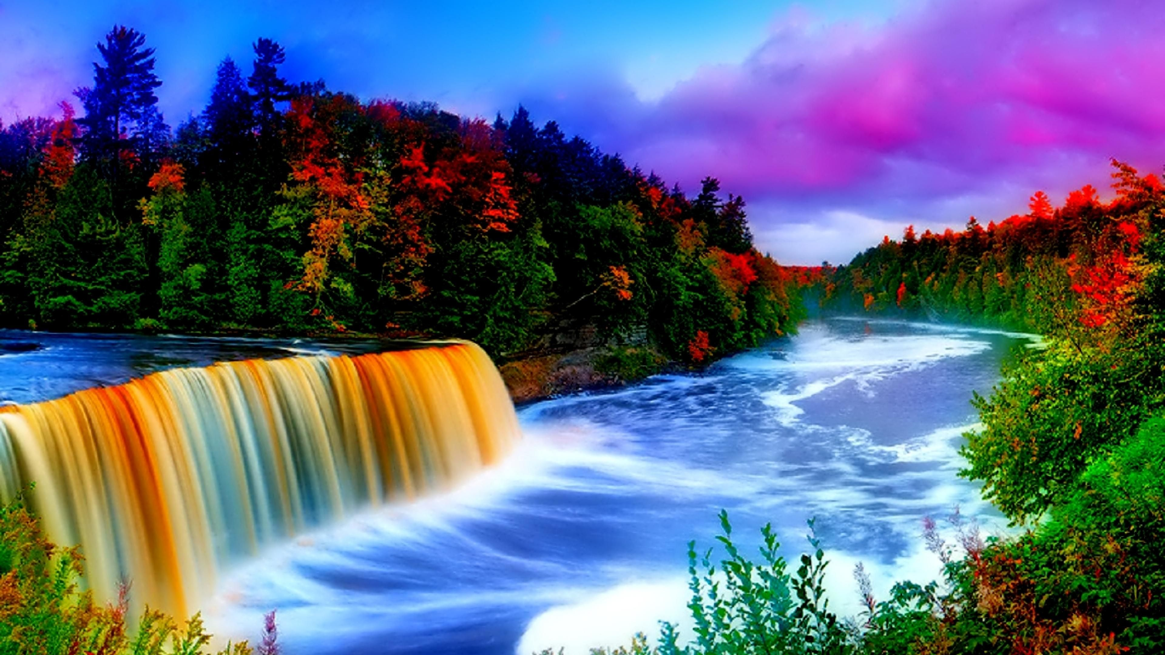 3840x2160 Nature Waterfall Hd Wallpapers 6 : Hd Wallpapers | Waterfall wallpaper, Rainbow waterfall, Beautiful nature scenes