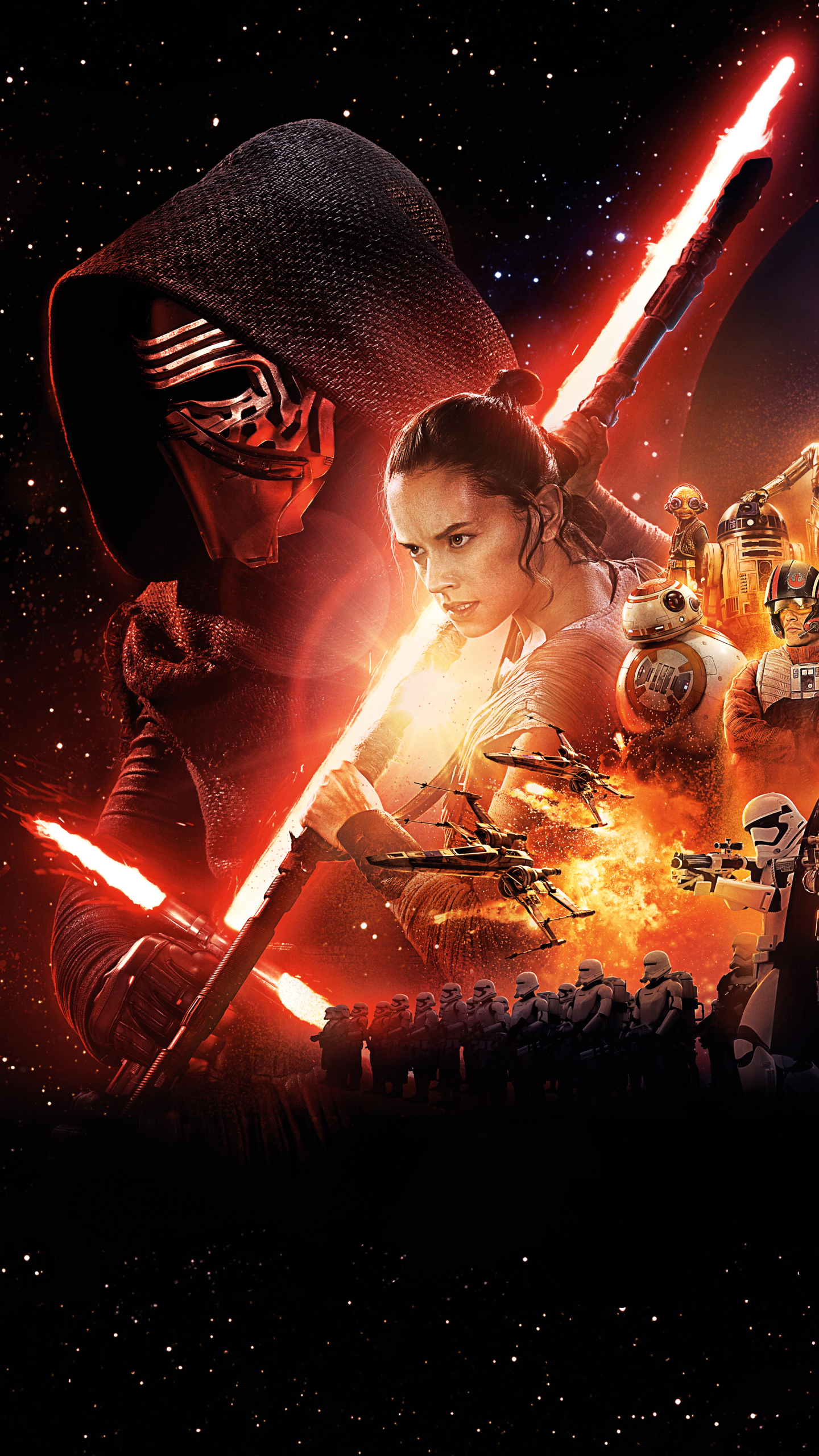 1440x2560 Star Wars Episode VII: The Force Awakens Phone Wallpaper Mobile Abyss