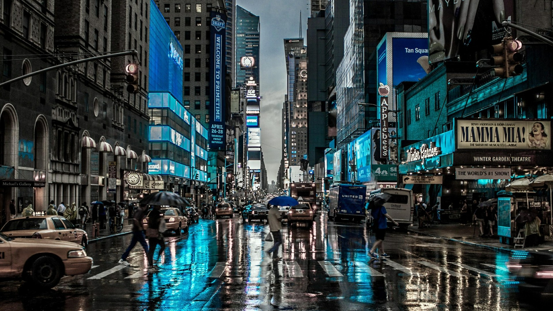 1920x1080 Rainy day in New York City wallpaper backiee