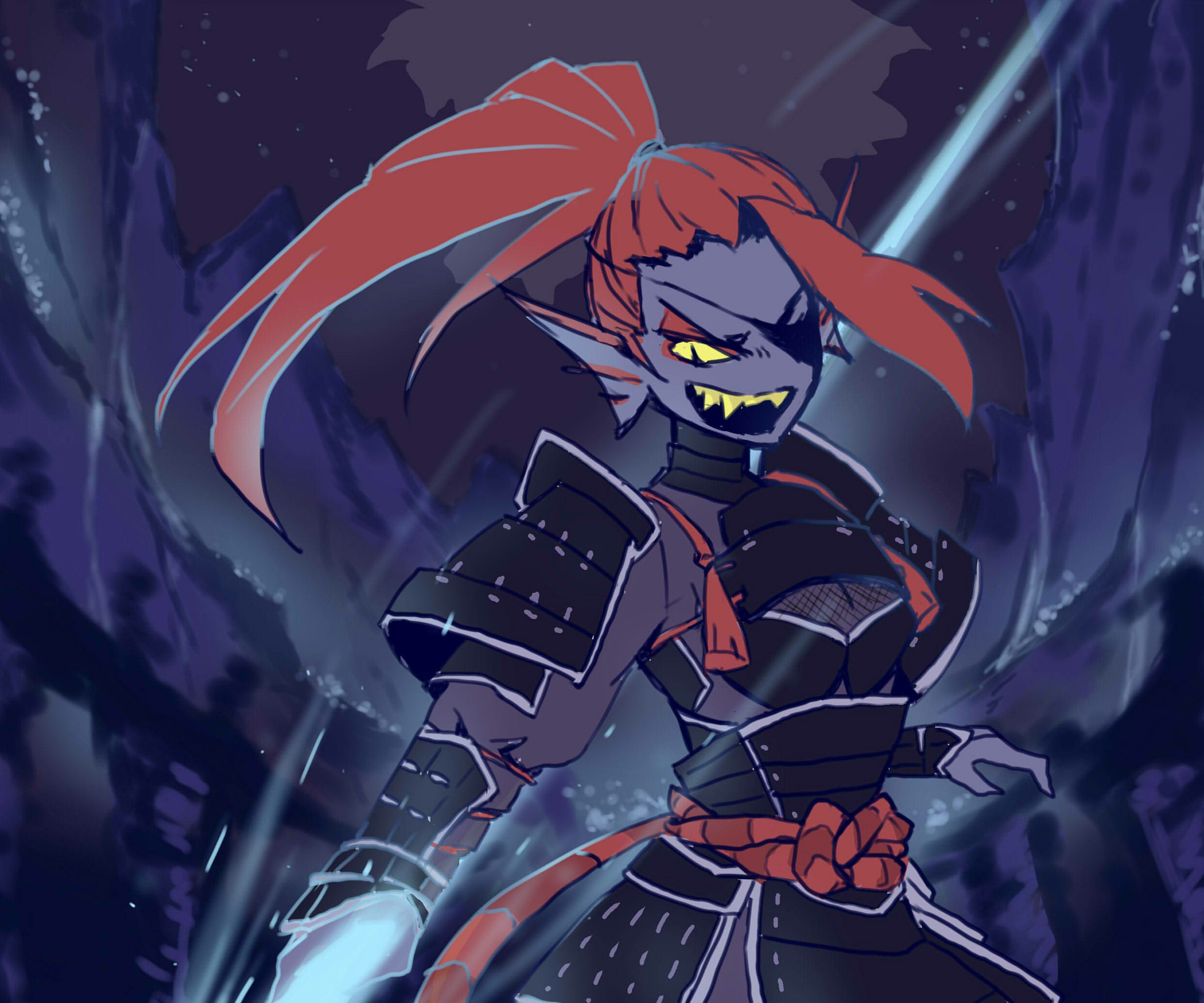 2479x2066 Undyne the Undying (Undertale) HD Wallpapers and Backgrounds