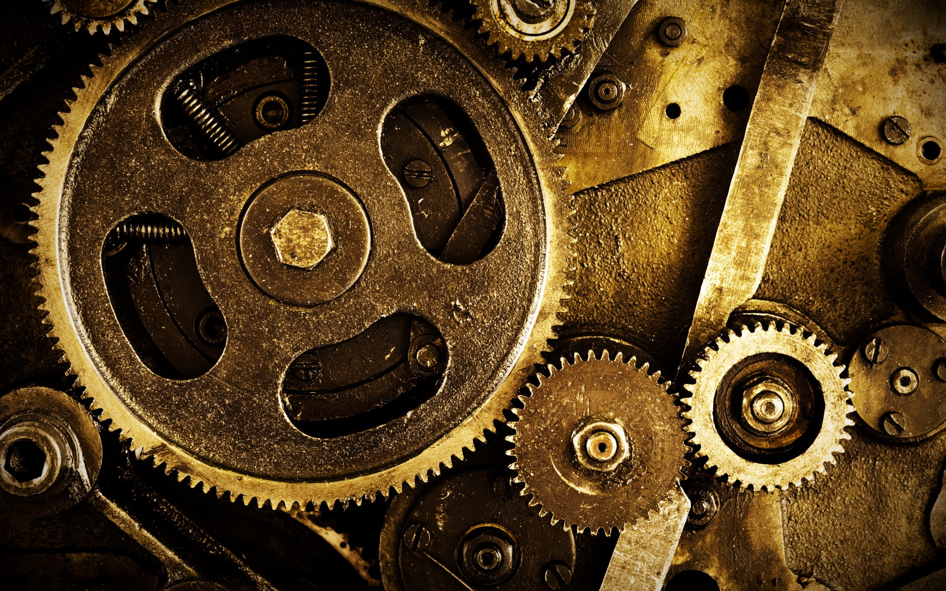 1920x1200 mechanism, Gears, Nuts, Steampunk Wallpapers HD / Desktop and Mobile Backgrounds