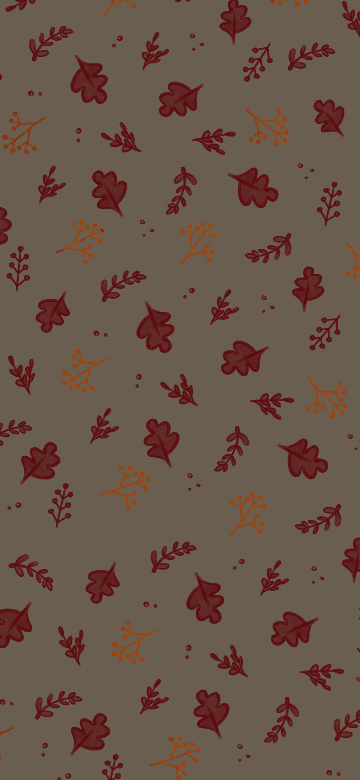 1183x2560 Oak Leaves Brown Wallpapers Aesthetic Fall Wallpaper for Phone