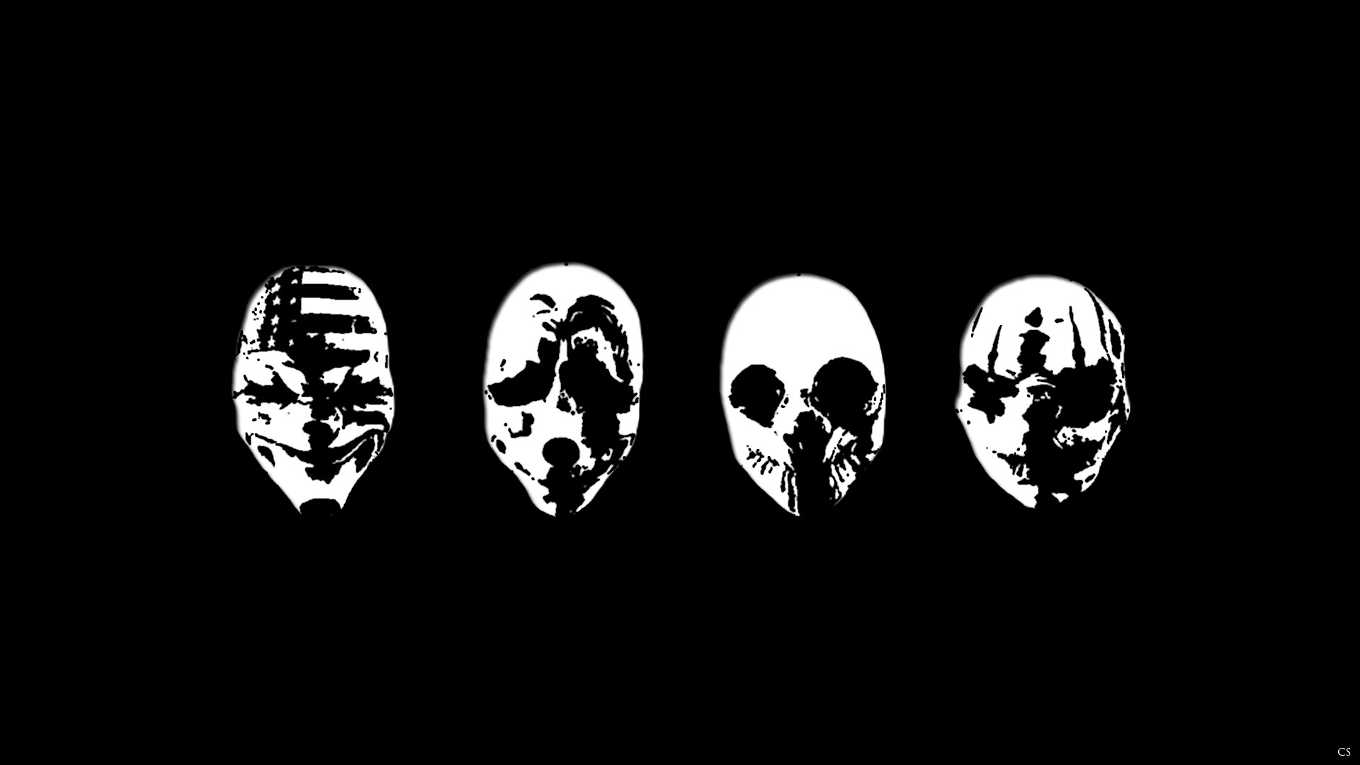 1920x1080 Download wallpaper mask, Art, Payday 2, Payday, section games in resoluti