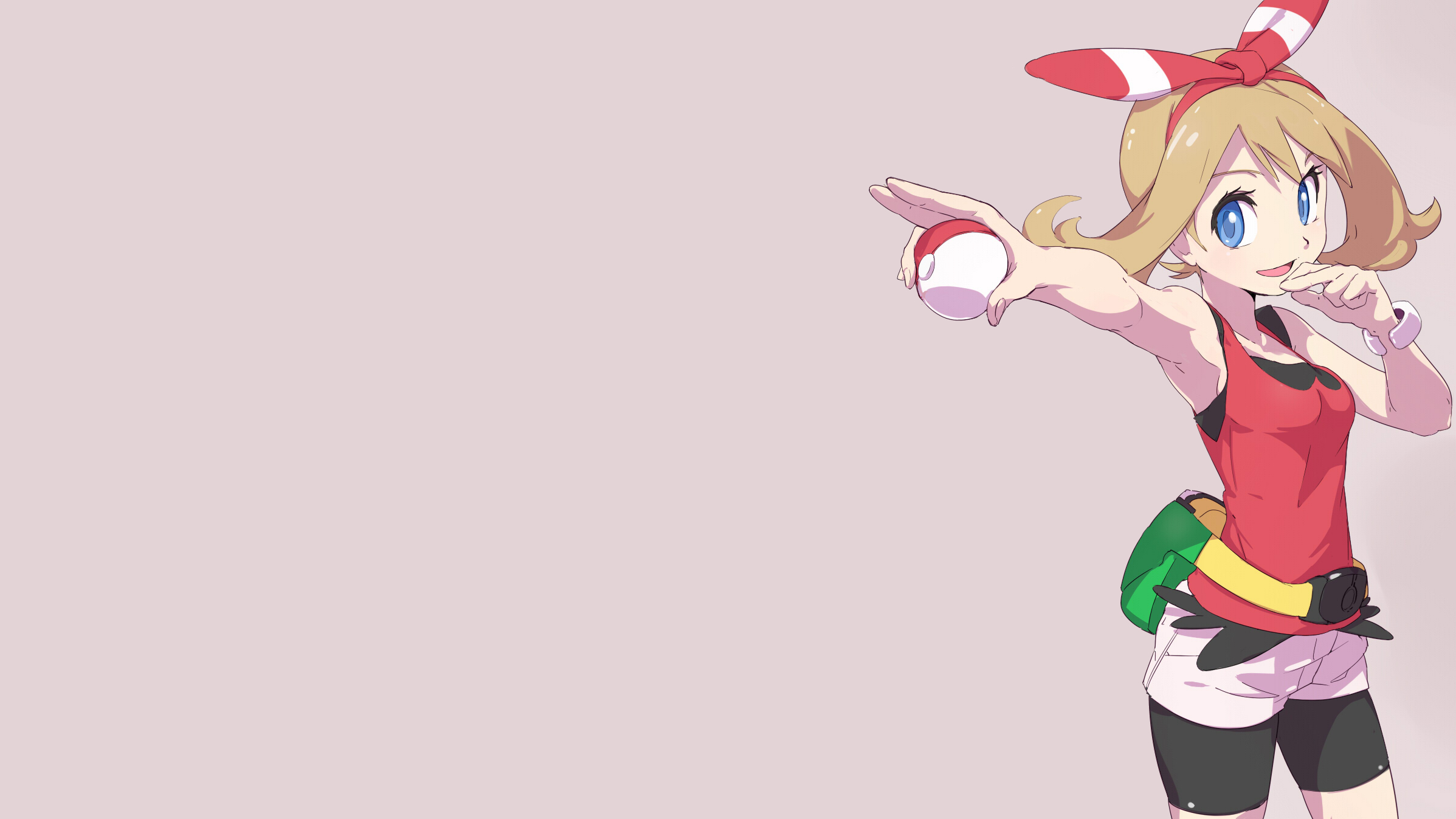 2395x1347 Wallpaper : simple background, May pokemon, anime girls bdgaylord 1691067 HD Wallpapers