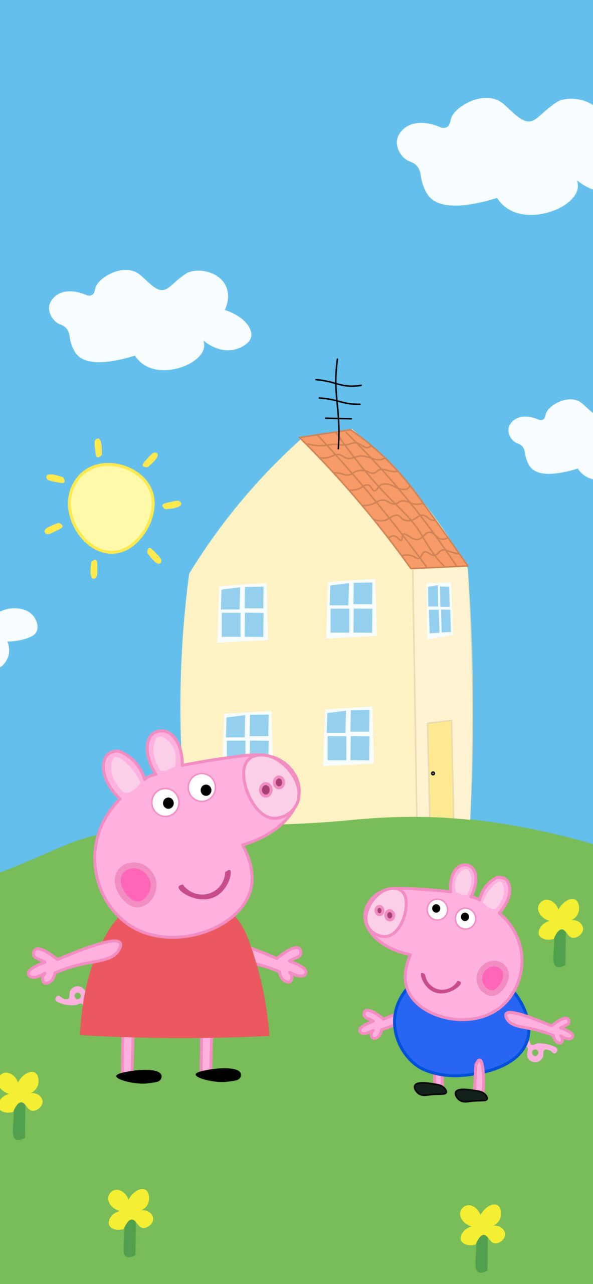 1183x2560 Peppa Pig House Wallpaper for Phone Aesthetic Peppa Pig Wallpaper