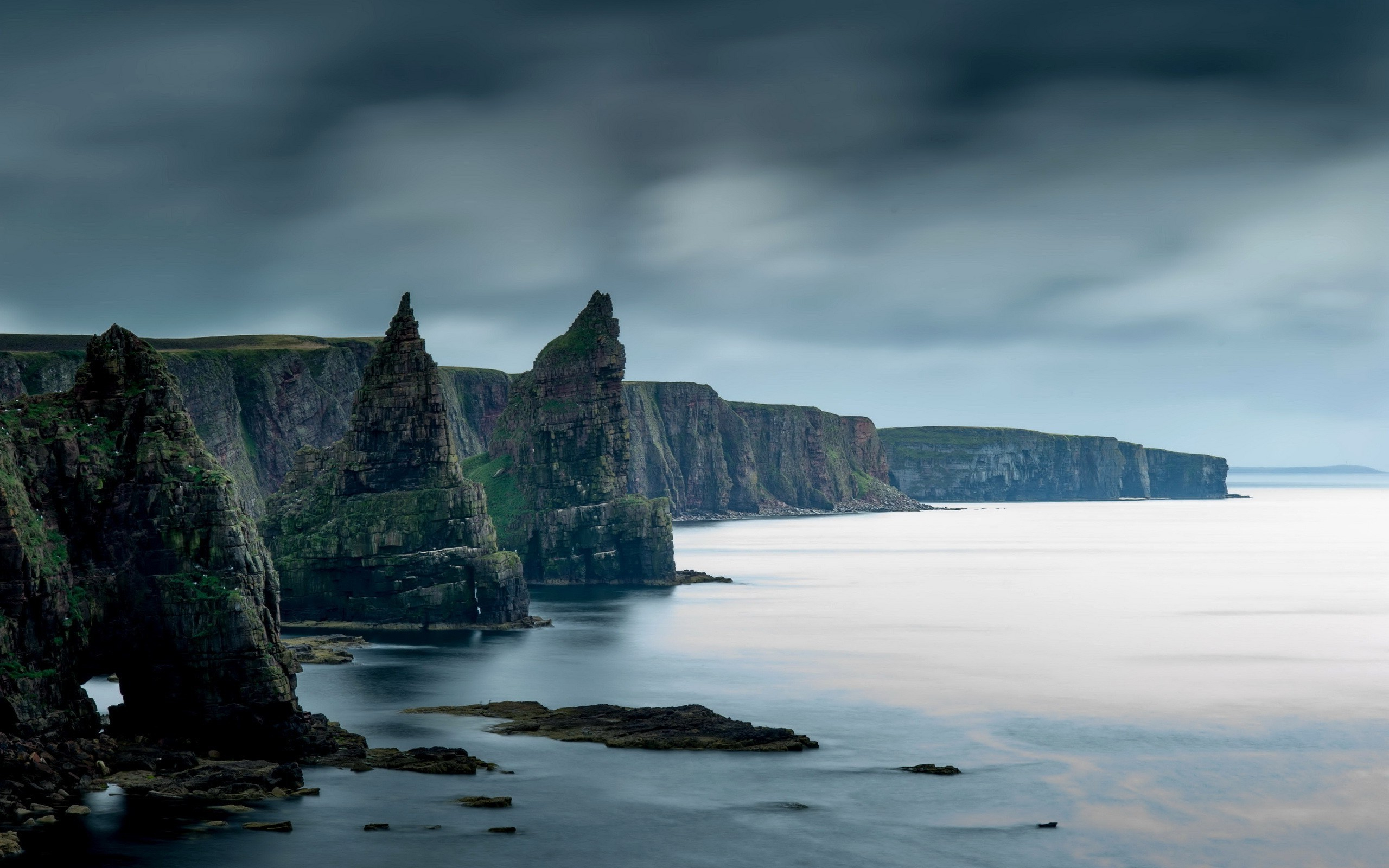 2560x1600 coast, Rock, Nature, Sea, Scotland, Cliff Wallpapers HD / Desktop and Mobile Backgrounds