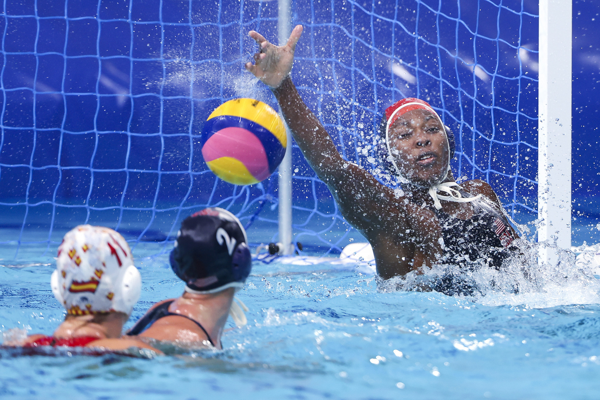 2048x1365 US win third consecutive Olympic women's water polo gold as Spain brushed aside