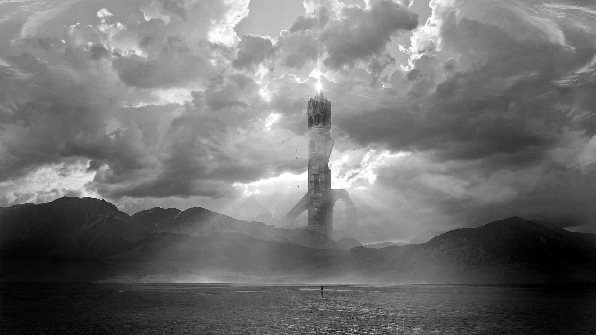 1920x1080 Cumulonimbus clouds, The Dark Tower, Stephen King HD wallpaper | Wallpaper Flare