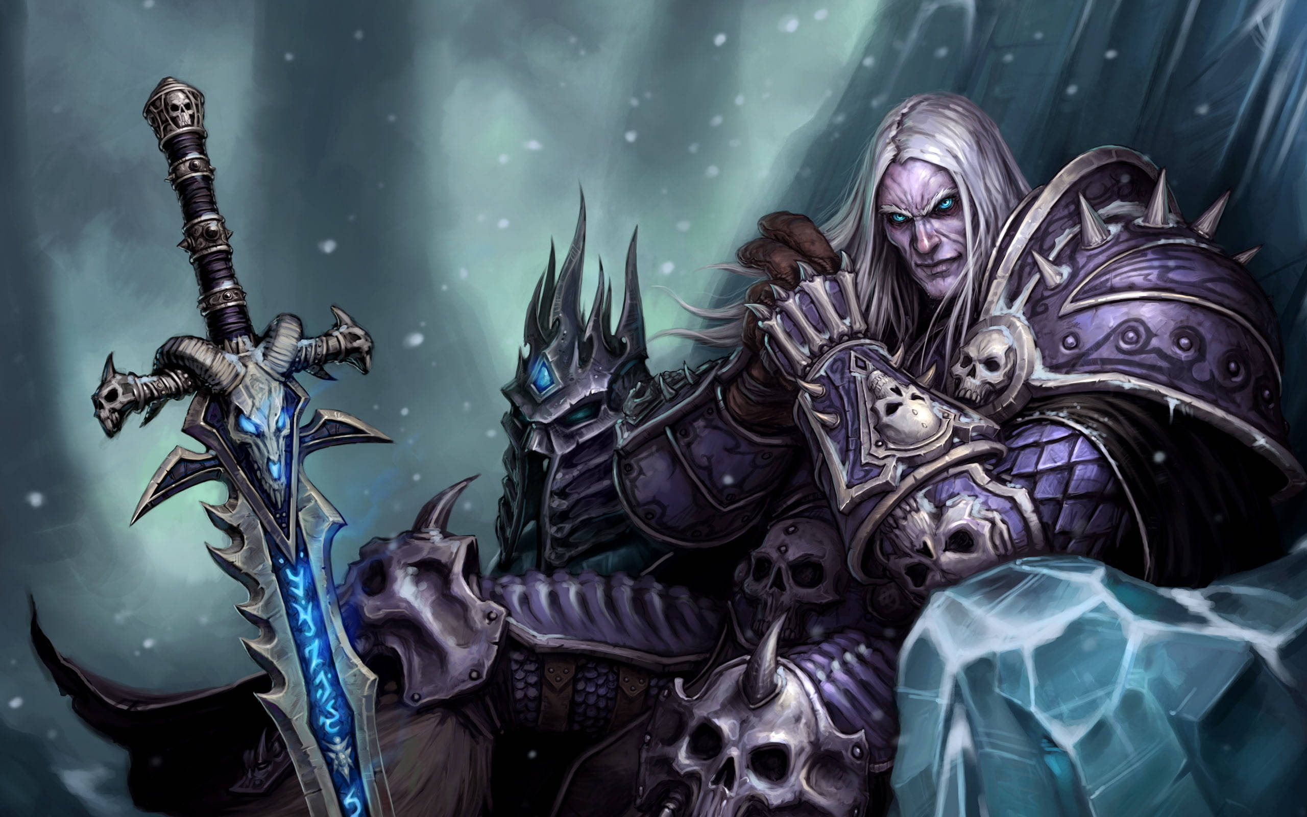 2560x1600 Download Death Knight Arthas Frozen Throne Wallpaper