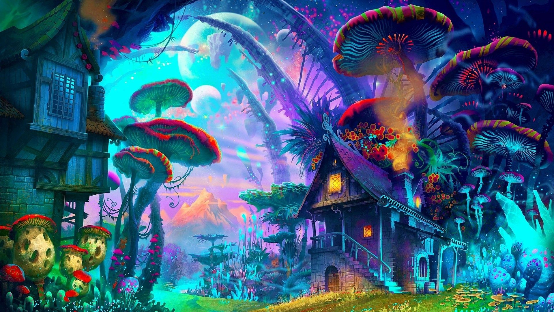1920x1080 Psychedelic Nature Wallpapers Top Free Psychedelic Nature Backgrounds