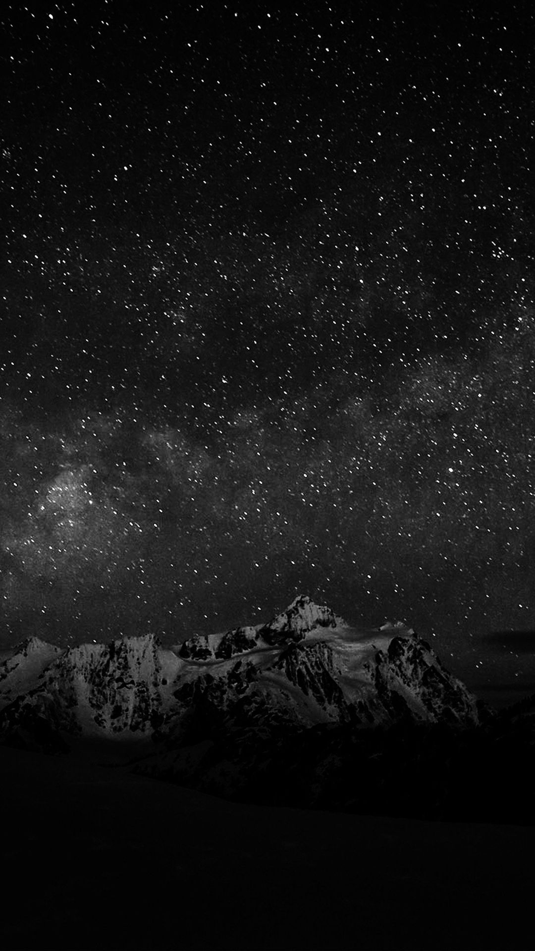1080x1920 Starry Night Sky Mountain Nature Bw Dark #iPhone #7 #wallpaper | Starry night sky, Iphone wallpaper sky, Dark wallpaper
