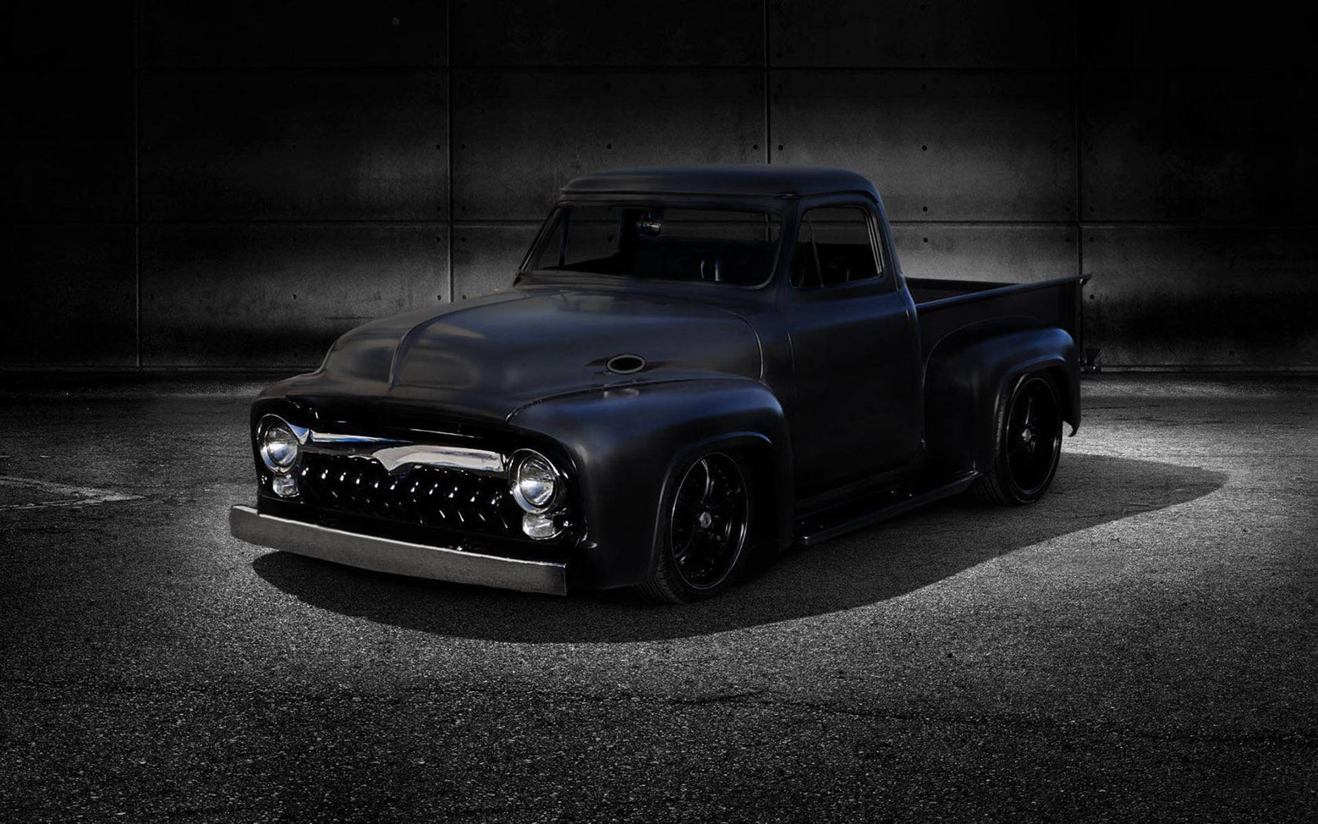 1920x1200 Download Black Old Ford Truck Wallpaper
