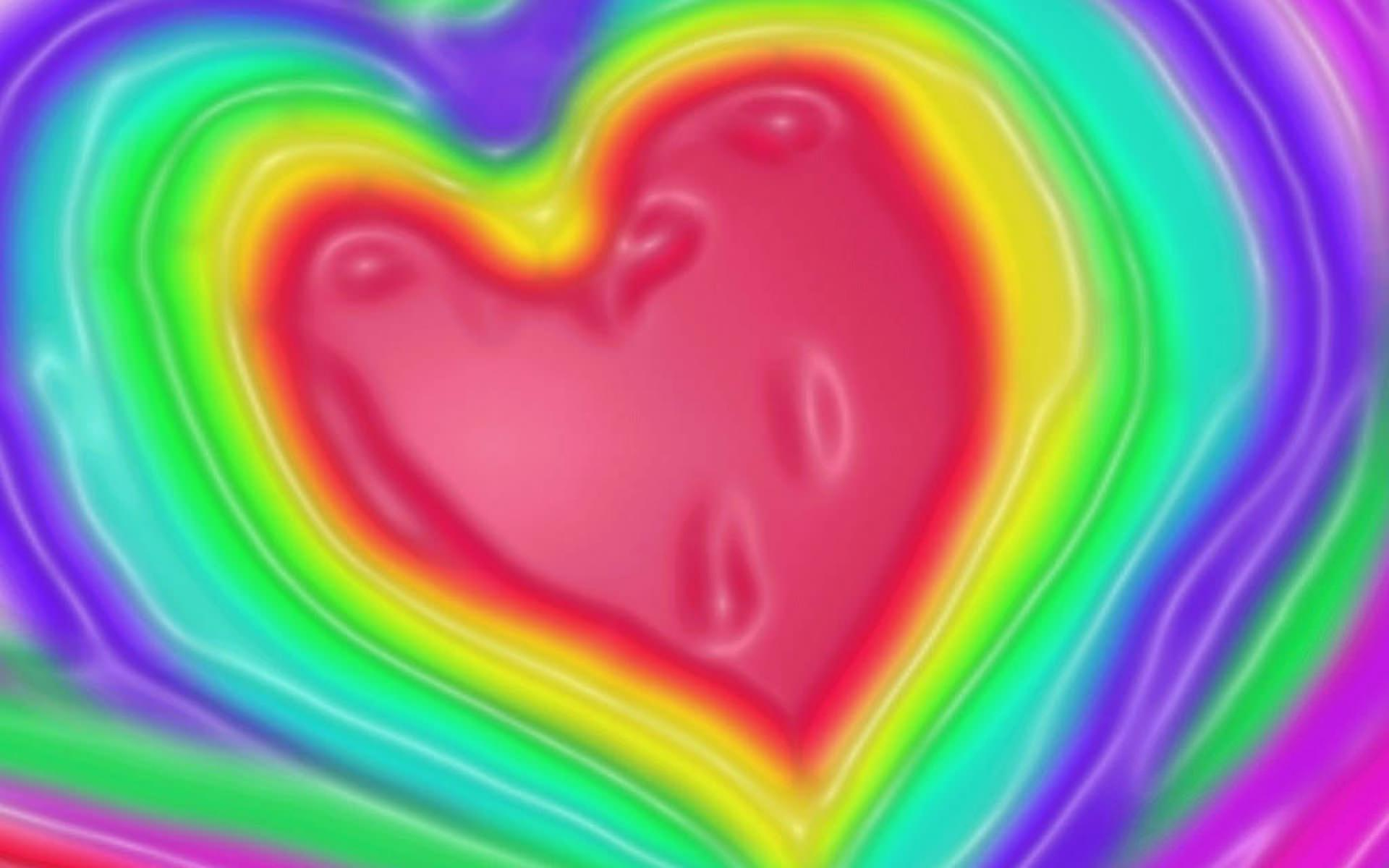 1920x1200 Rainbow Heart Wallpapers