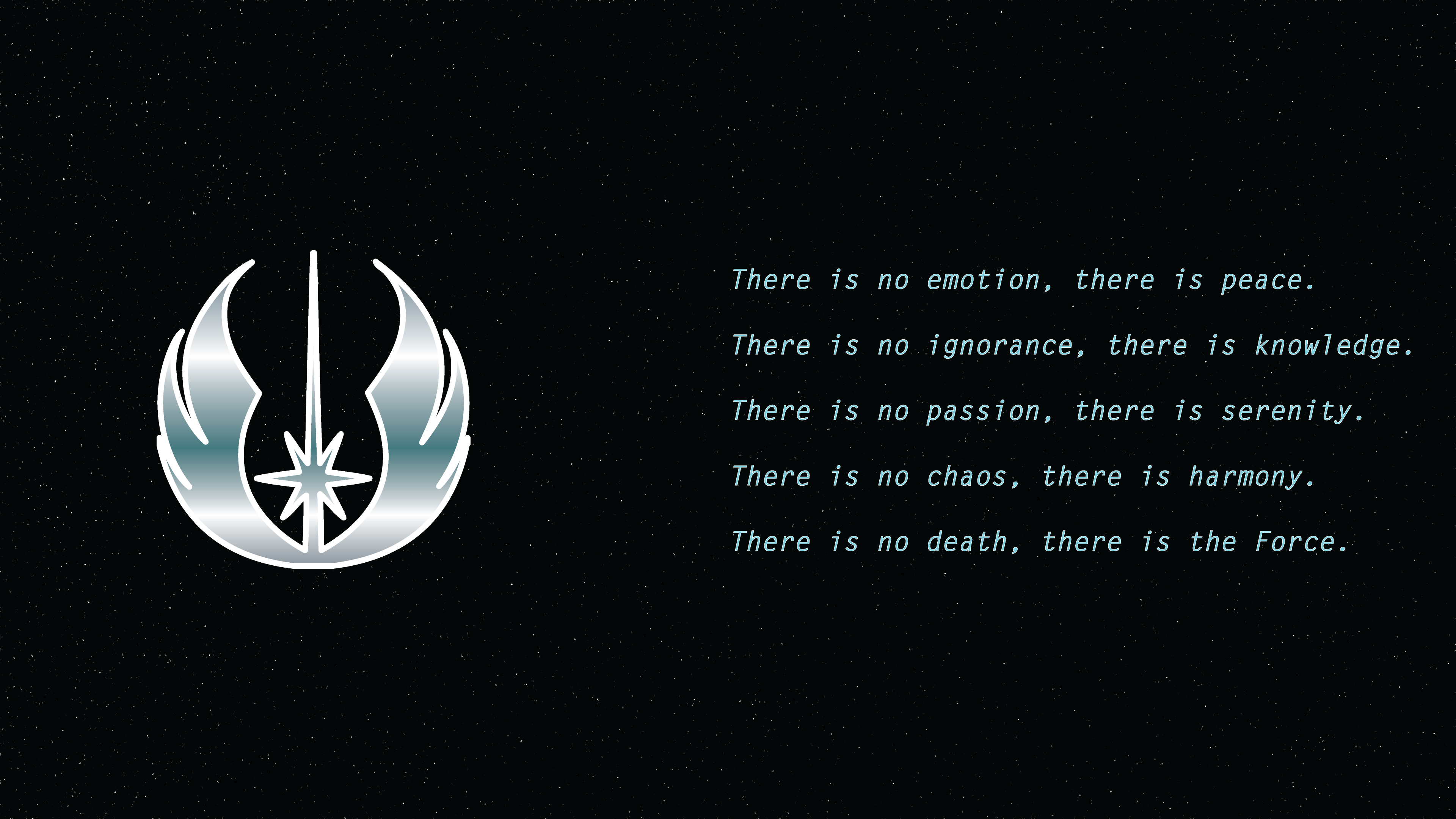 3840x2160 Jedi Code and Emblem [] : r/wallpapers