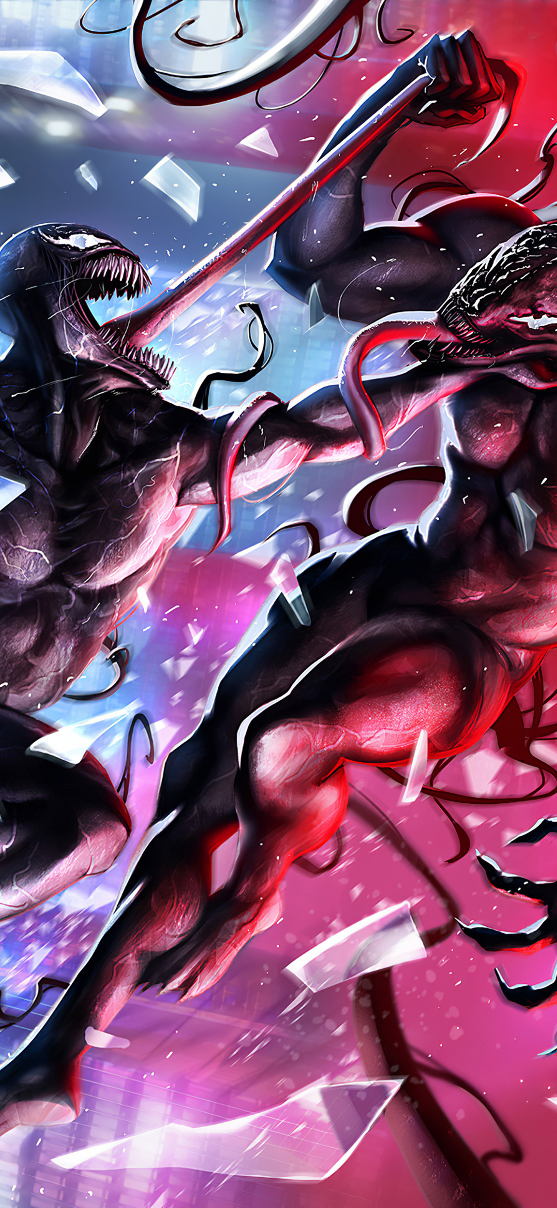 1125x2436 Venom Vs Carnage 4k Iphone XS,Iphone 10,Iphone X HD 4k Wallpapers, Images, Backgrounds, Photos and Pictures