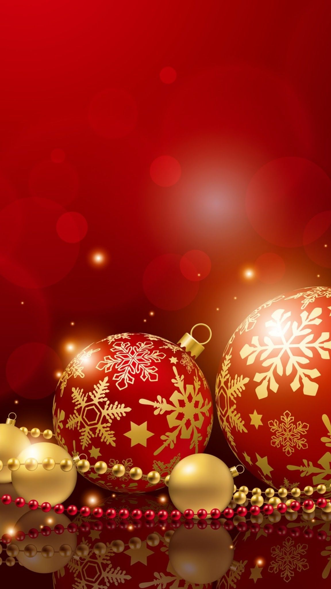 1152x2048 Christmas Red And Gold Wallpapers
