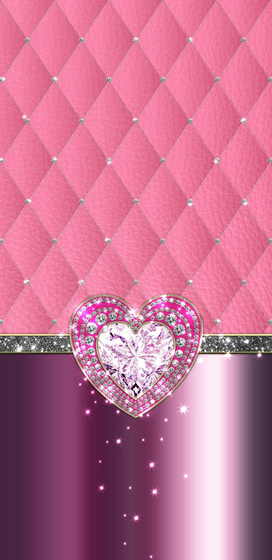 1080x2220 Artist | Pink diamond wallpaper, Bling wallpaper, Heart wallpaper
