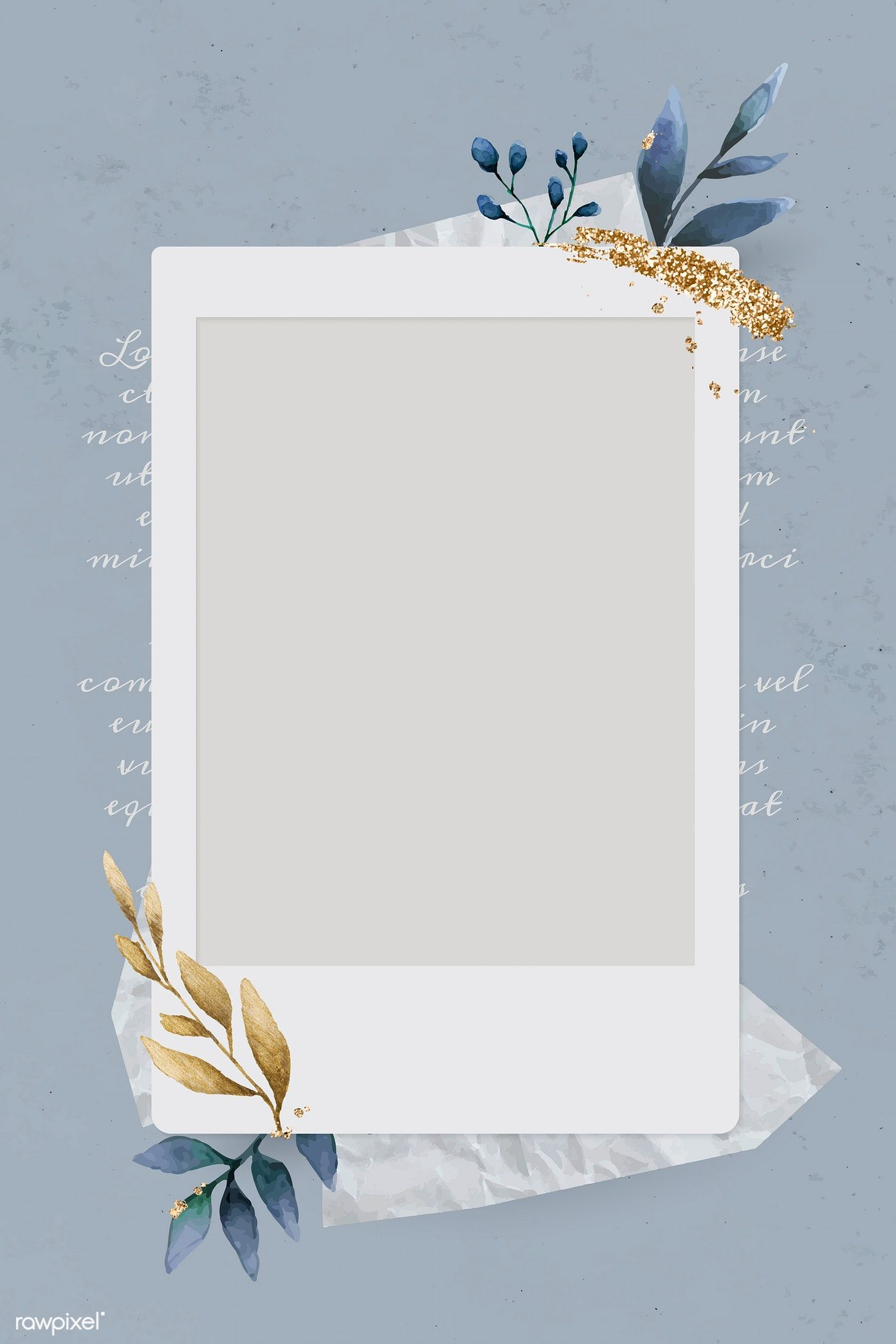 1400x2100 Christmas decorated blank instant photo frame vector | premium image by / Ad&acirc;&#128;&brvbar; | Instagram photo frame, Instagram frame template, Photo collage template
