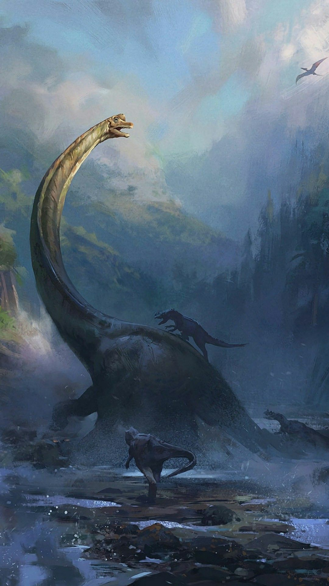 1080x1920 Dinosaurs | Prehistoric world, Jurassic world dinosaurs, Dinosaur wallpaper