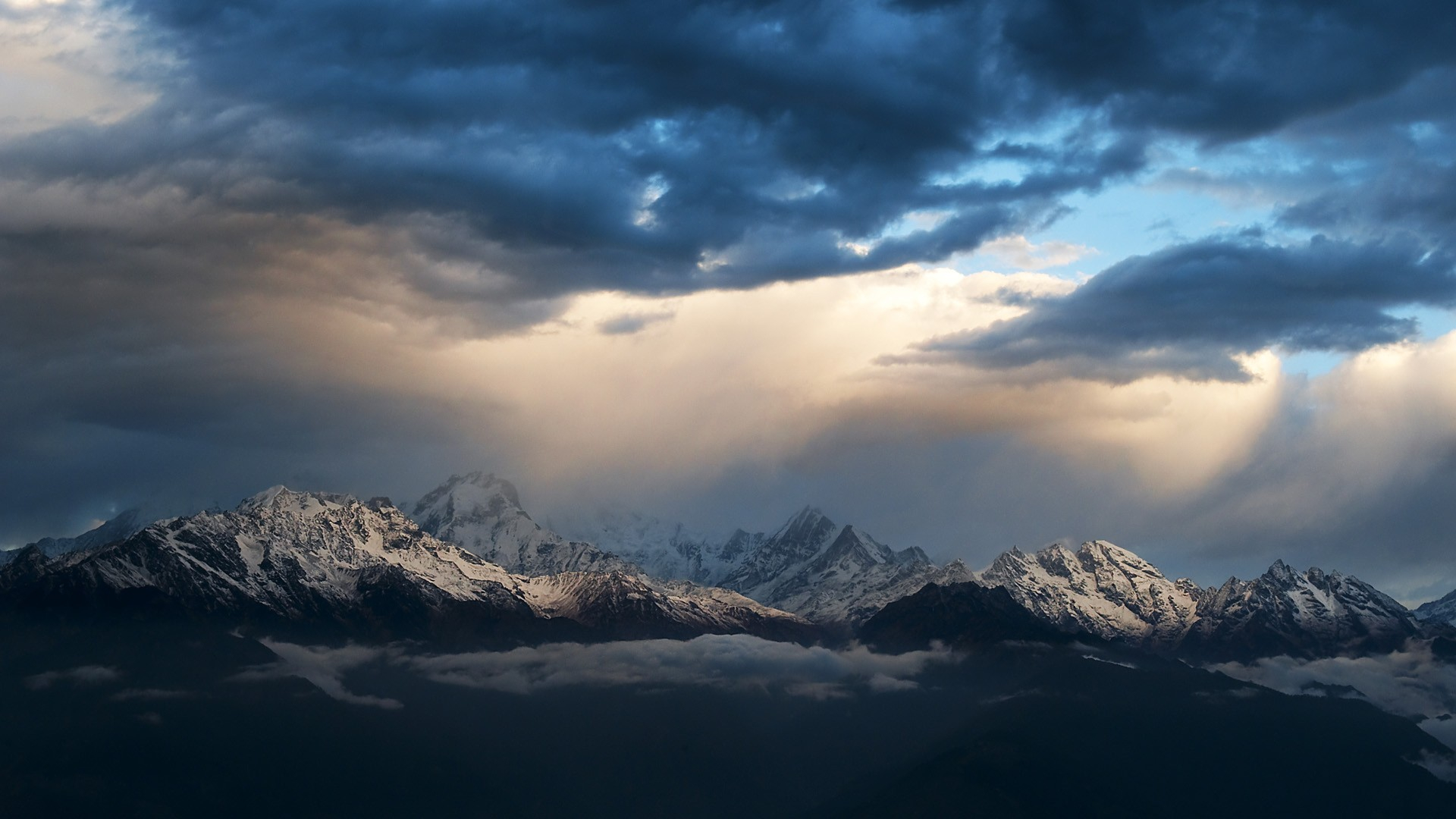 1920x1080 sunrise, Mountains, Nepal, Himalaya Wallpapers HD / Desktop and Mobile Backgrounds