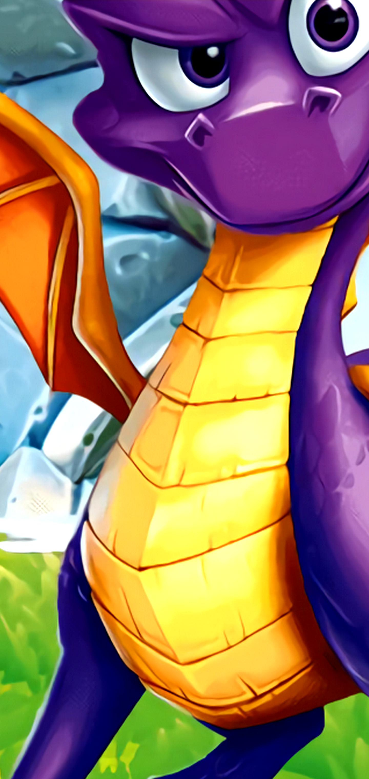 1440x3040 Spyro the Dragon by Aymms16 Galaxy S10 Hole-Punch Wallpaper