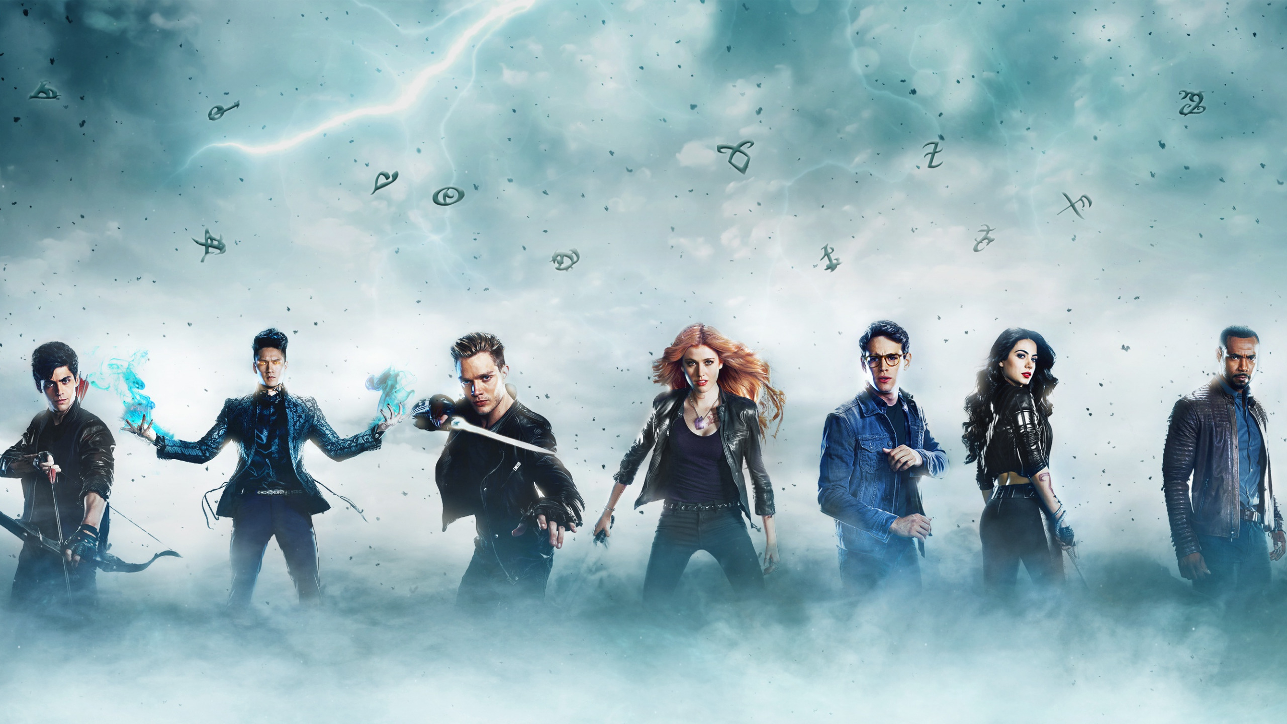 2560x1440 Download wallpaper look, weapons, actors, the series, Movies, Shadowhunters, Shadowhunters, section films in resoluti