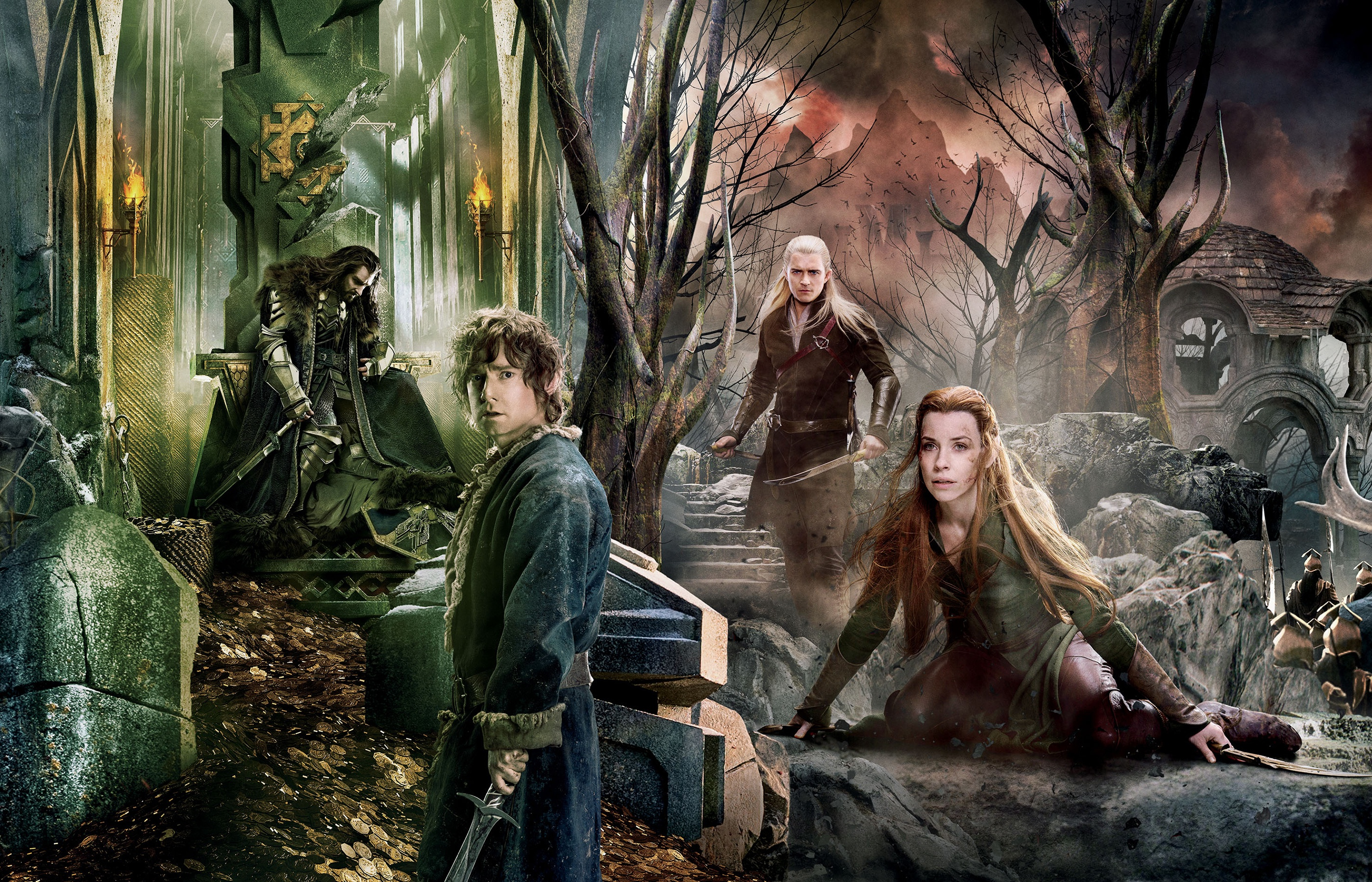 2799x1800 Images The Hobbit Orlando Bloom Evangeline Lilly Archers