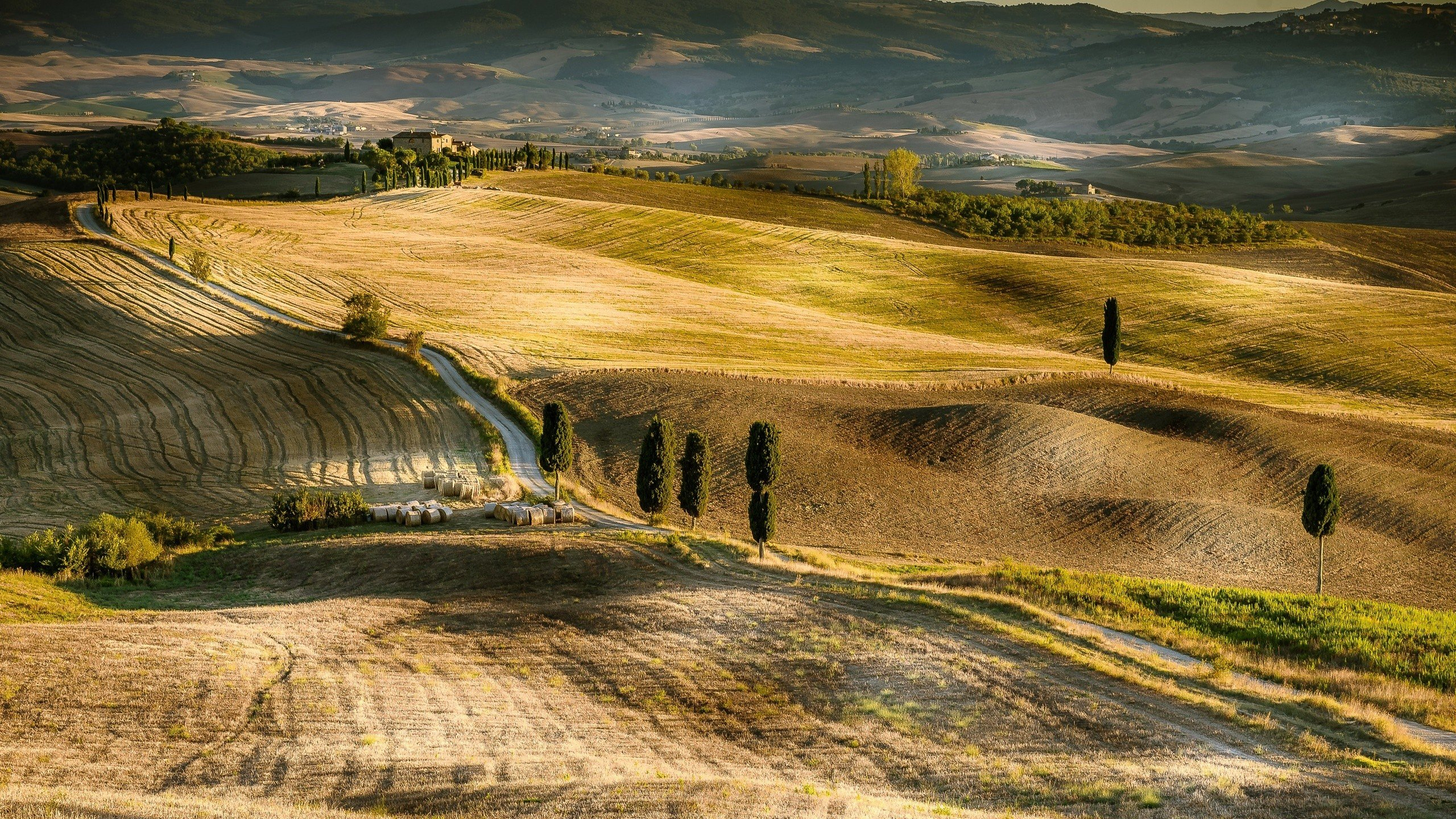 2560x1440 Pienza, Field, Italy, Tuscany Wallpapers HD / Desktop and Mobile Backgrounds