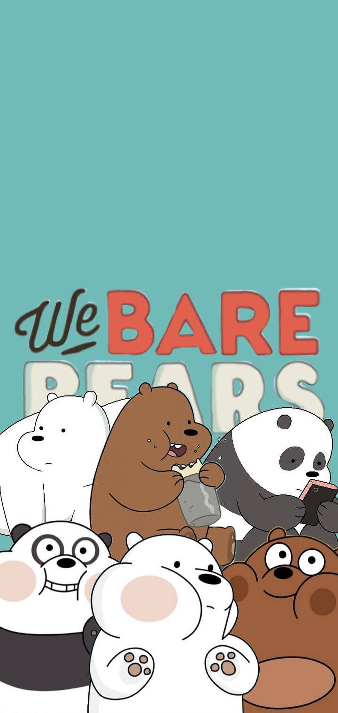 1130x2386 Download Three We Bare Bears Portrait Wallpaper