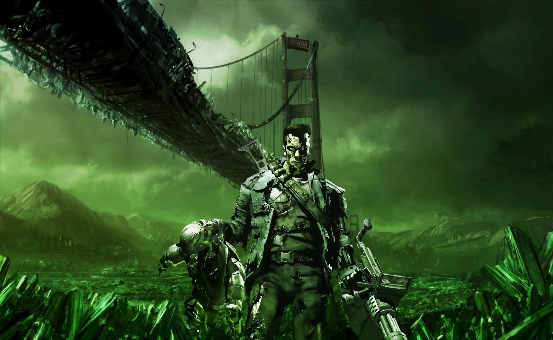 1920x1180 Wallpaper : Terminator, bridge, destruction, weapons wallup 641680 HD Wallpapers