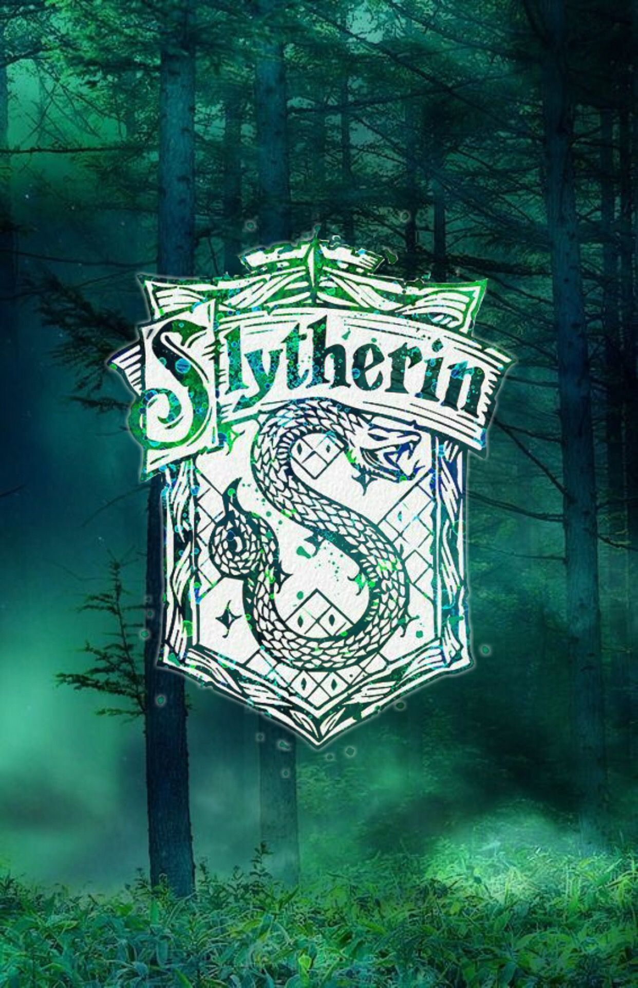 1242x1921 Slytherin Crest Phone Wallpapers