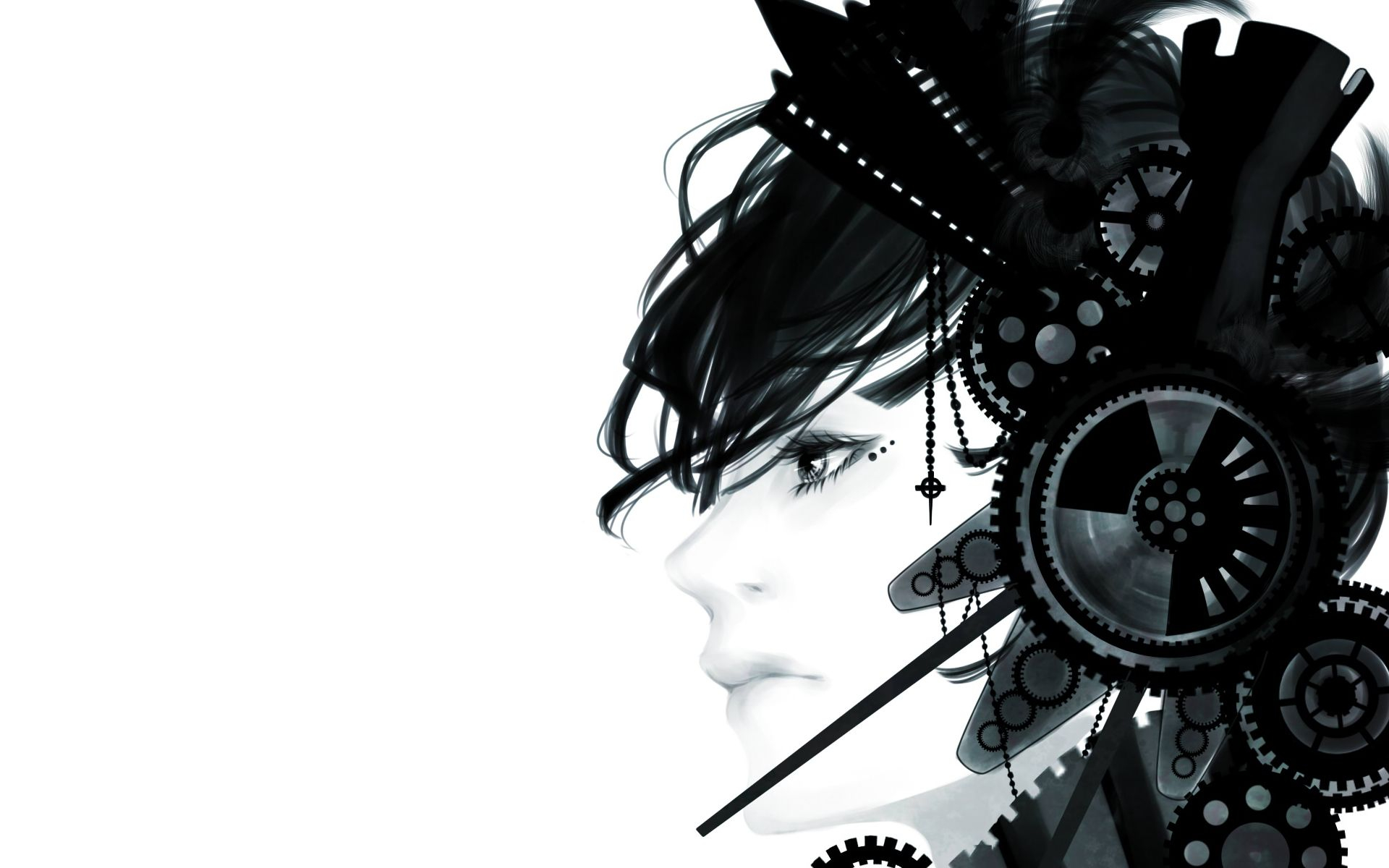 1920x1200 Steampunk Black and White Anime Wallpapers Top Free Steampunk Black and White Anime Backgrounds
