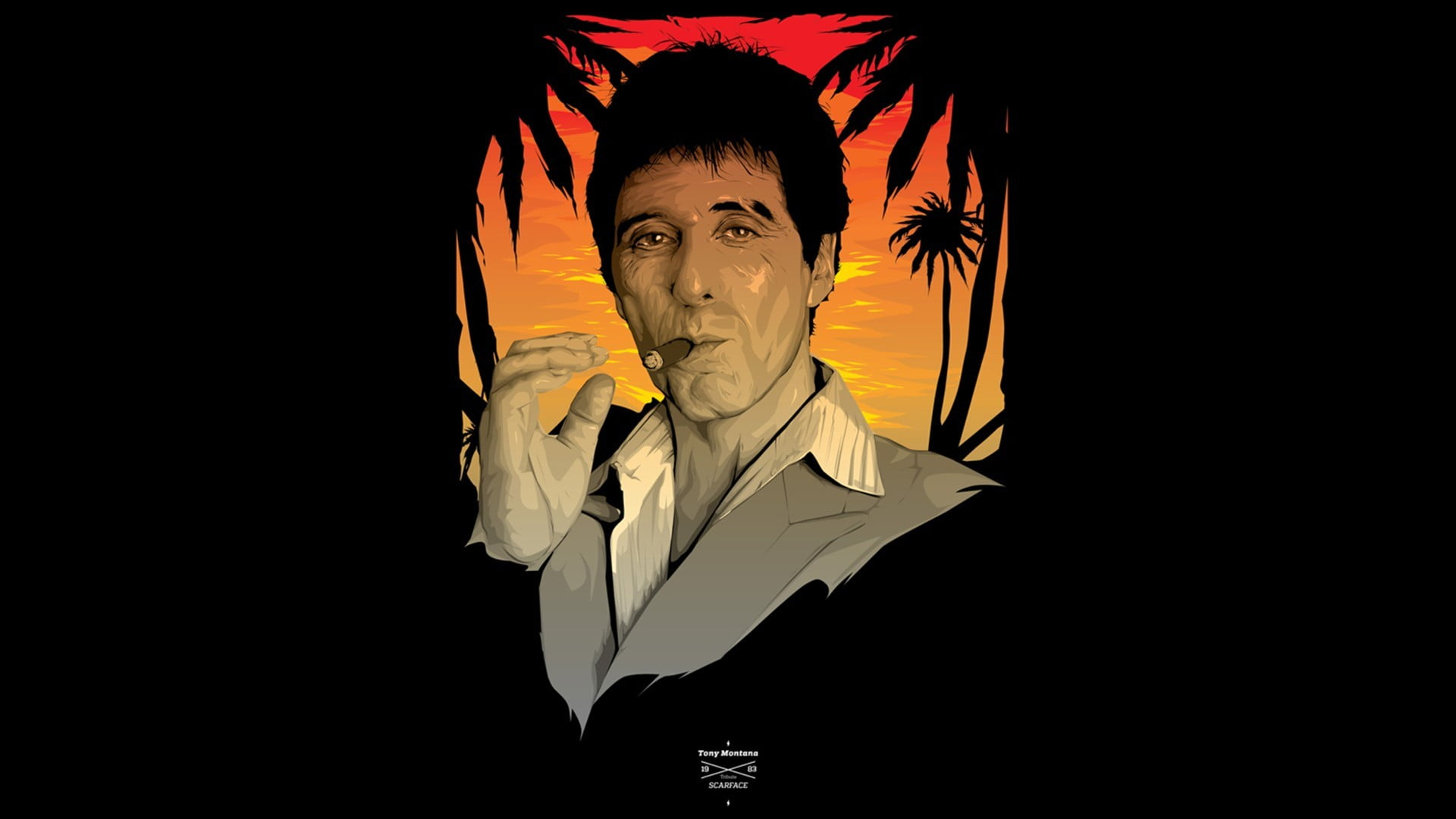 1920x1080 Al Pacino Scarface, fan art, Scarface, Tony Montana, movies HD wallpaper |
