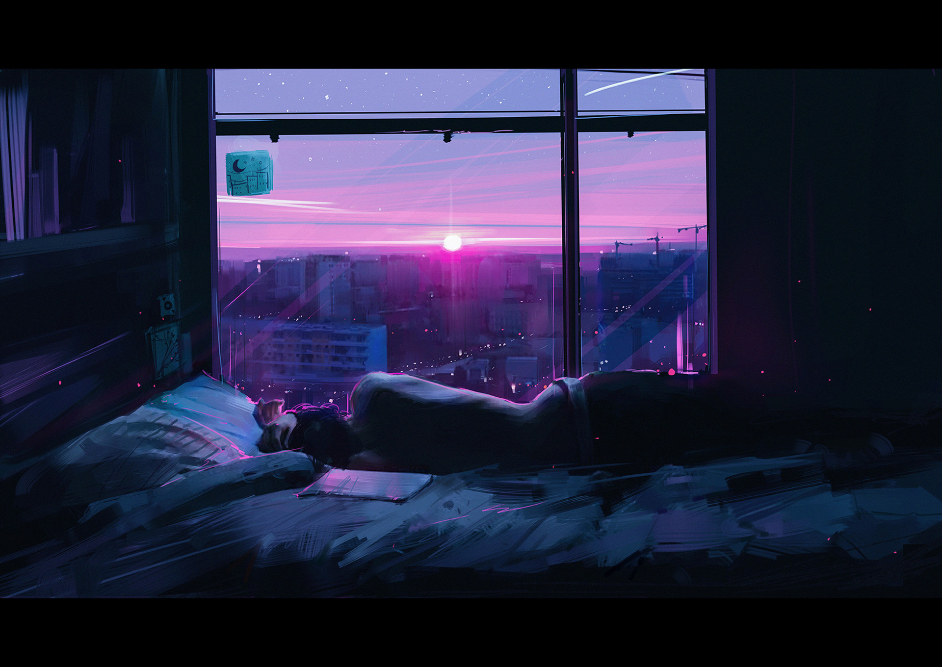 1920x1360 Another Day Sleeping Person Sunrise From Window, HD Artist, 4k Wallpapers, Images, Backgrounds, Photos and Pictures