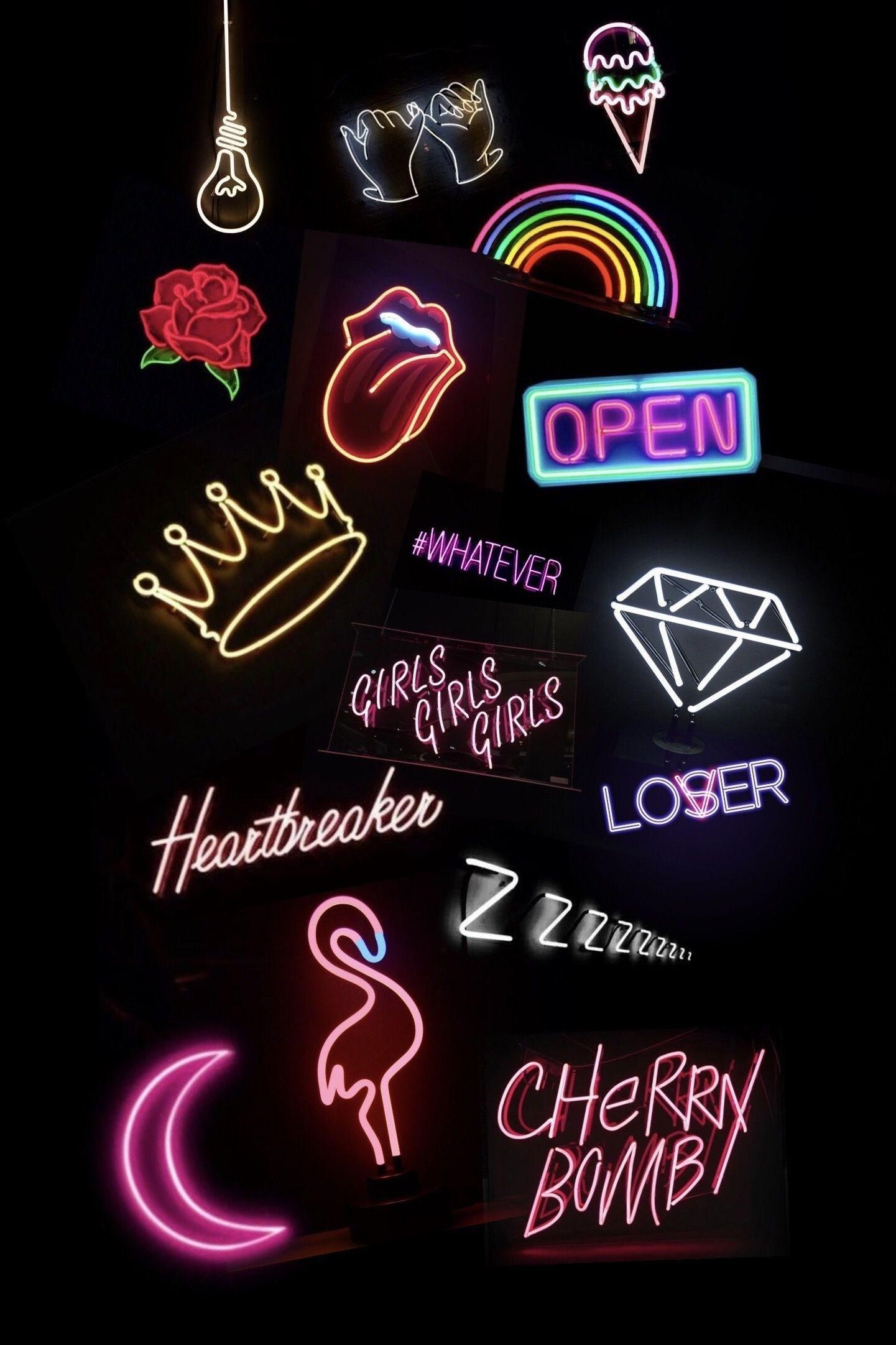 1441x2163 Neon Sign Aesthetic iPhone Wallpapers