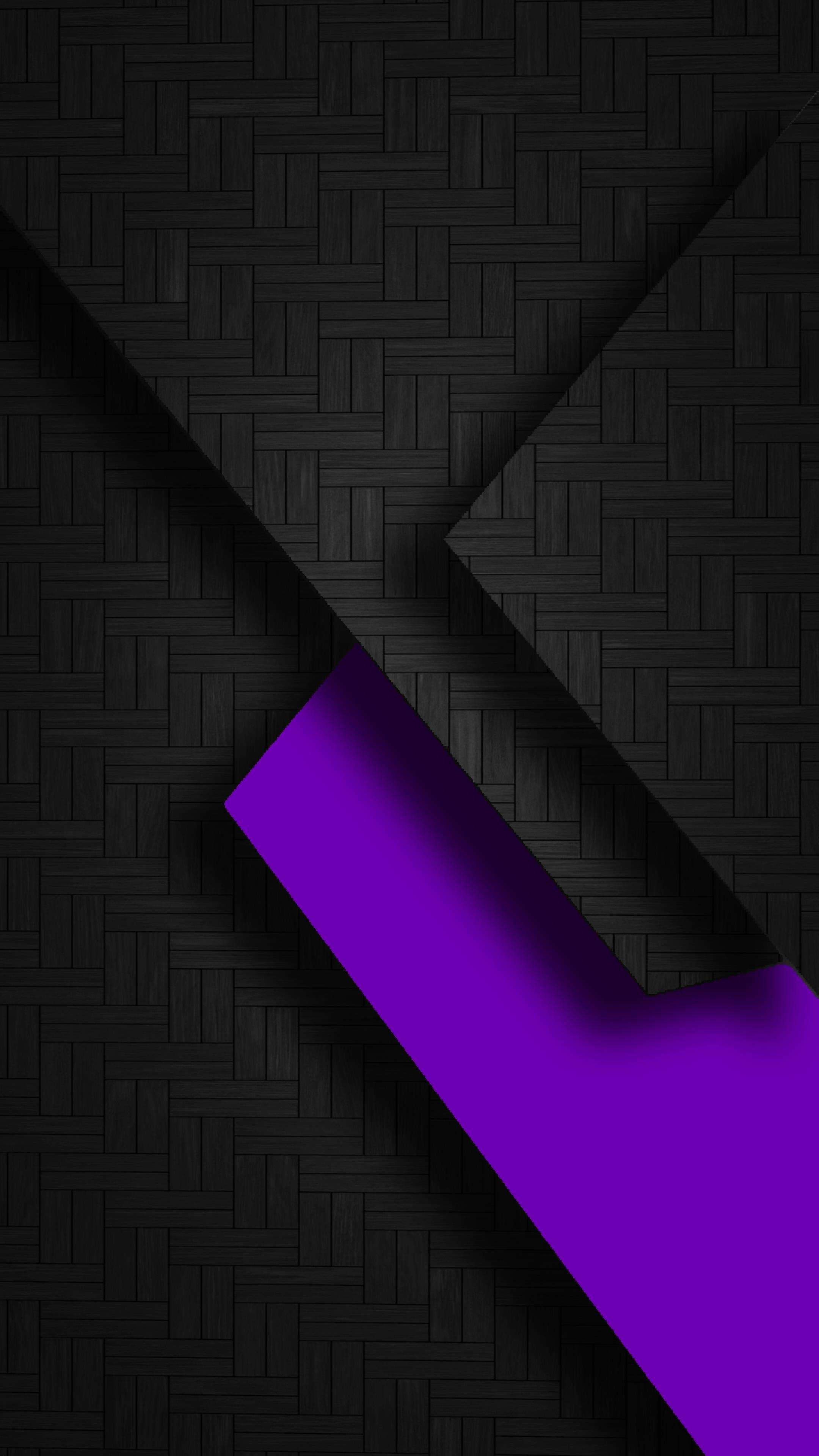 2160x3840 Black \u0026 Purple Abstract Shape 4K Phone Wallpaper