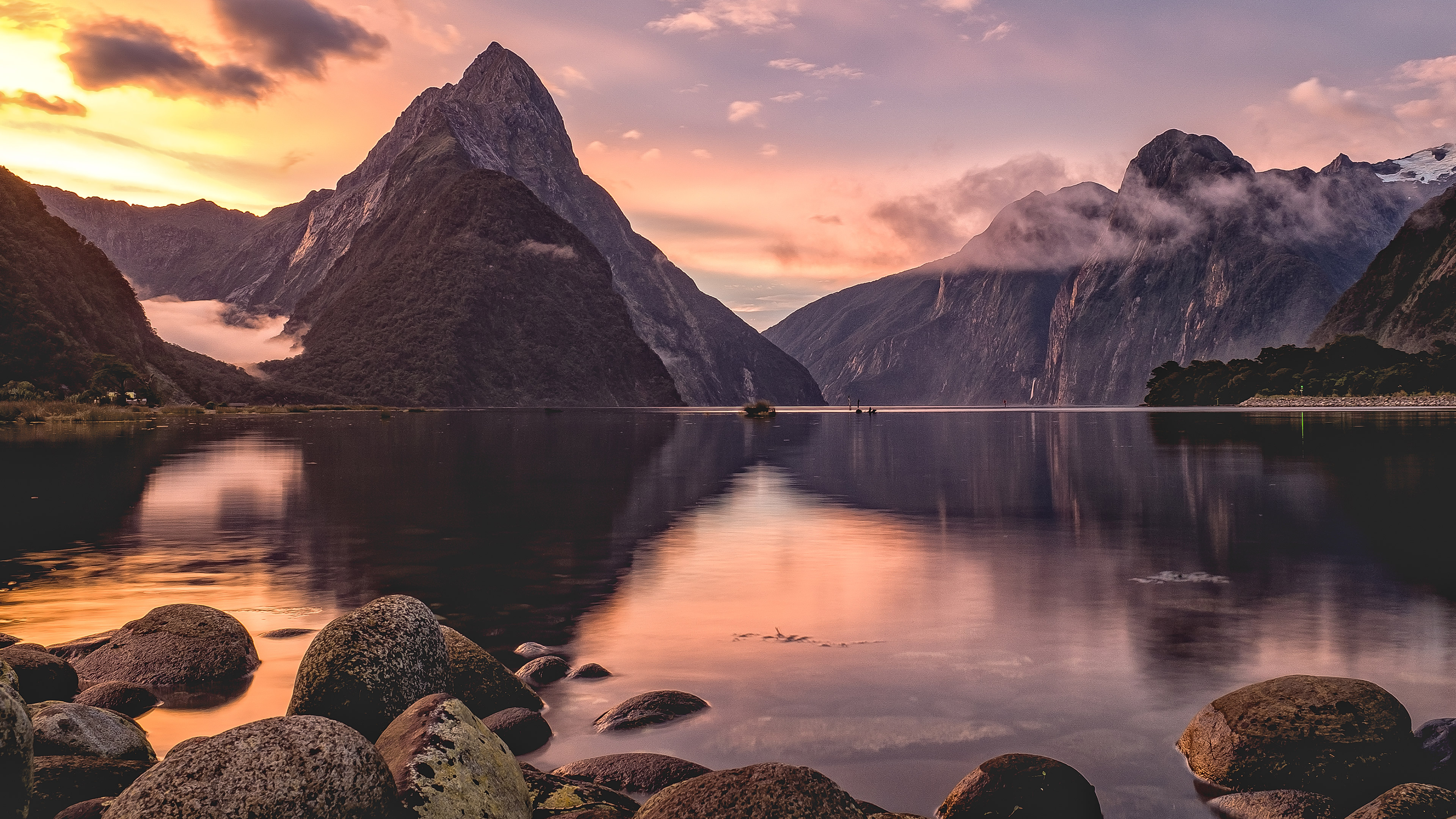 3840x2160 Milford Sound Sunset New Zealand, HD Nature, 4k Wallpapers, Images, Backgrounds, Photos and Pictures