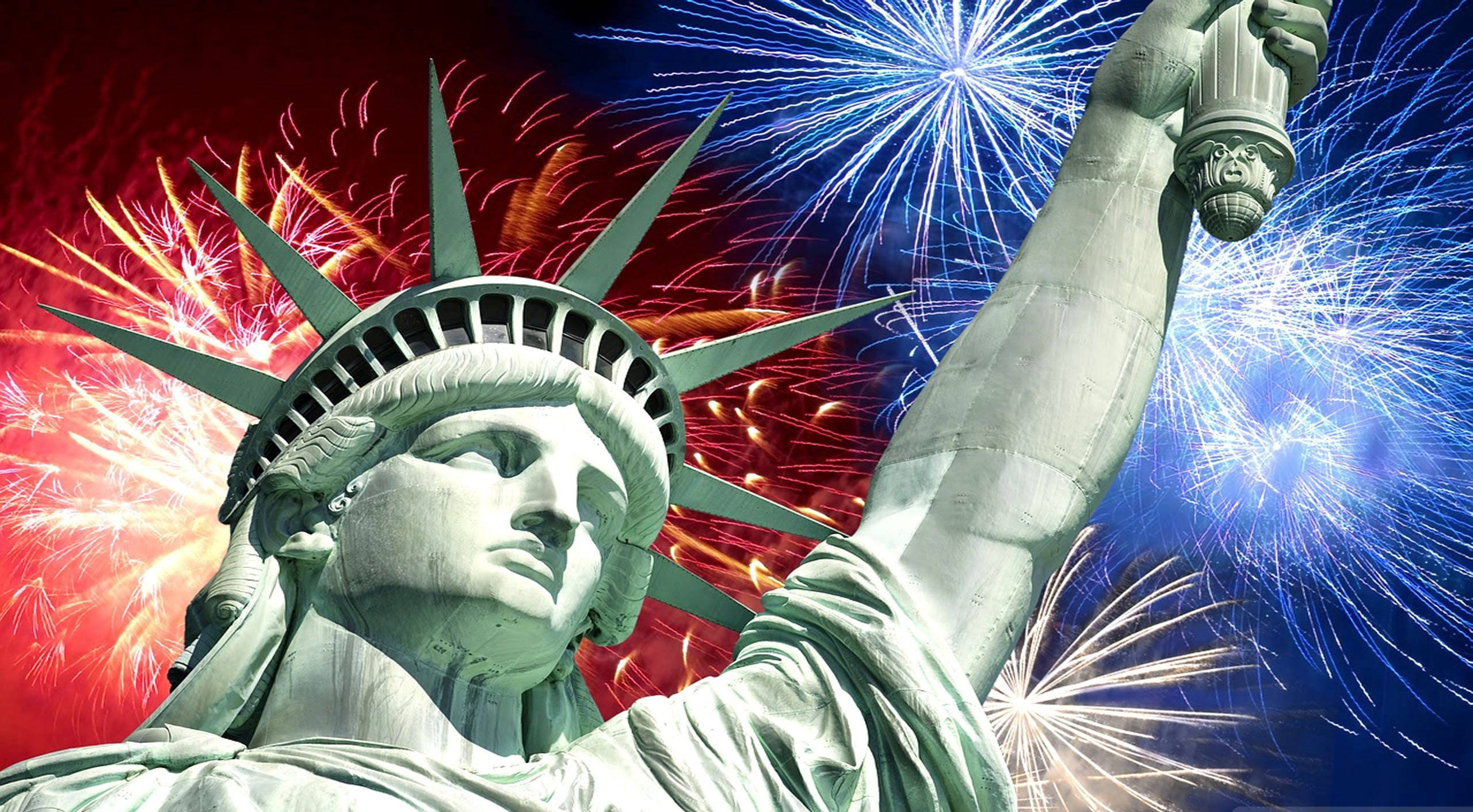 2560x1412 Download Independence Day Statue Of Liberty Wallpaper