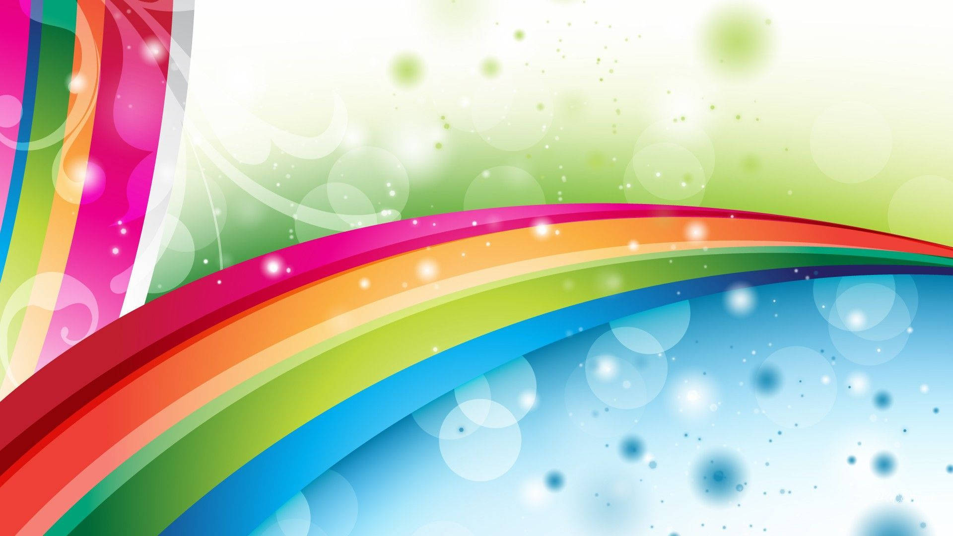 1920x1080 Download Magical Rainbow Color Design Wallpaper