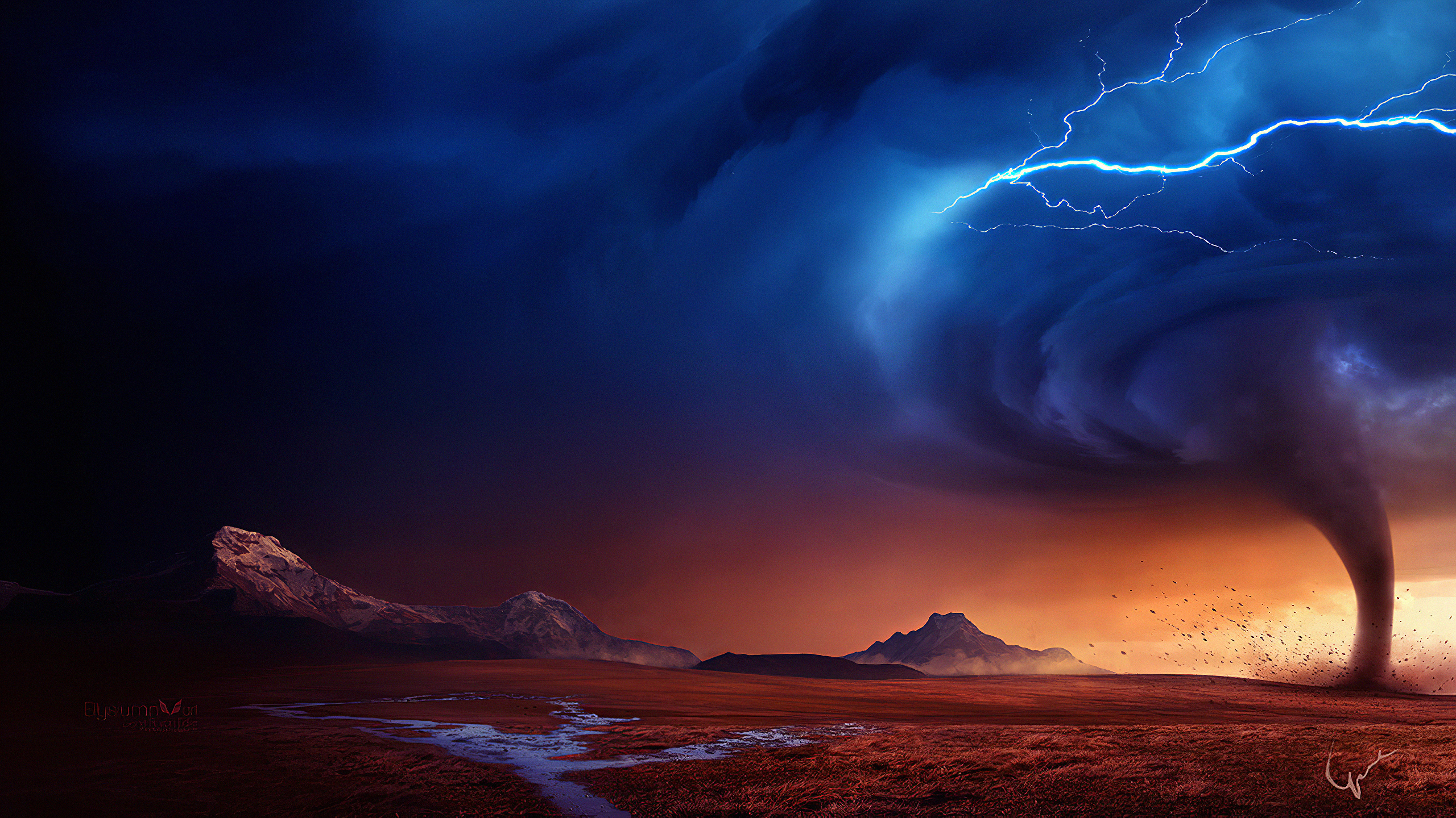 2560x1440 Tornado Art, HD Artist, 4k Wallpapers, Images, Backgrounds, Photos and Pictures