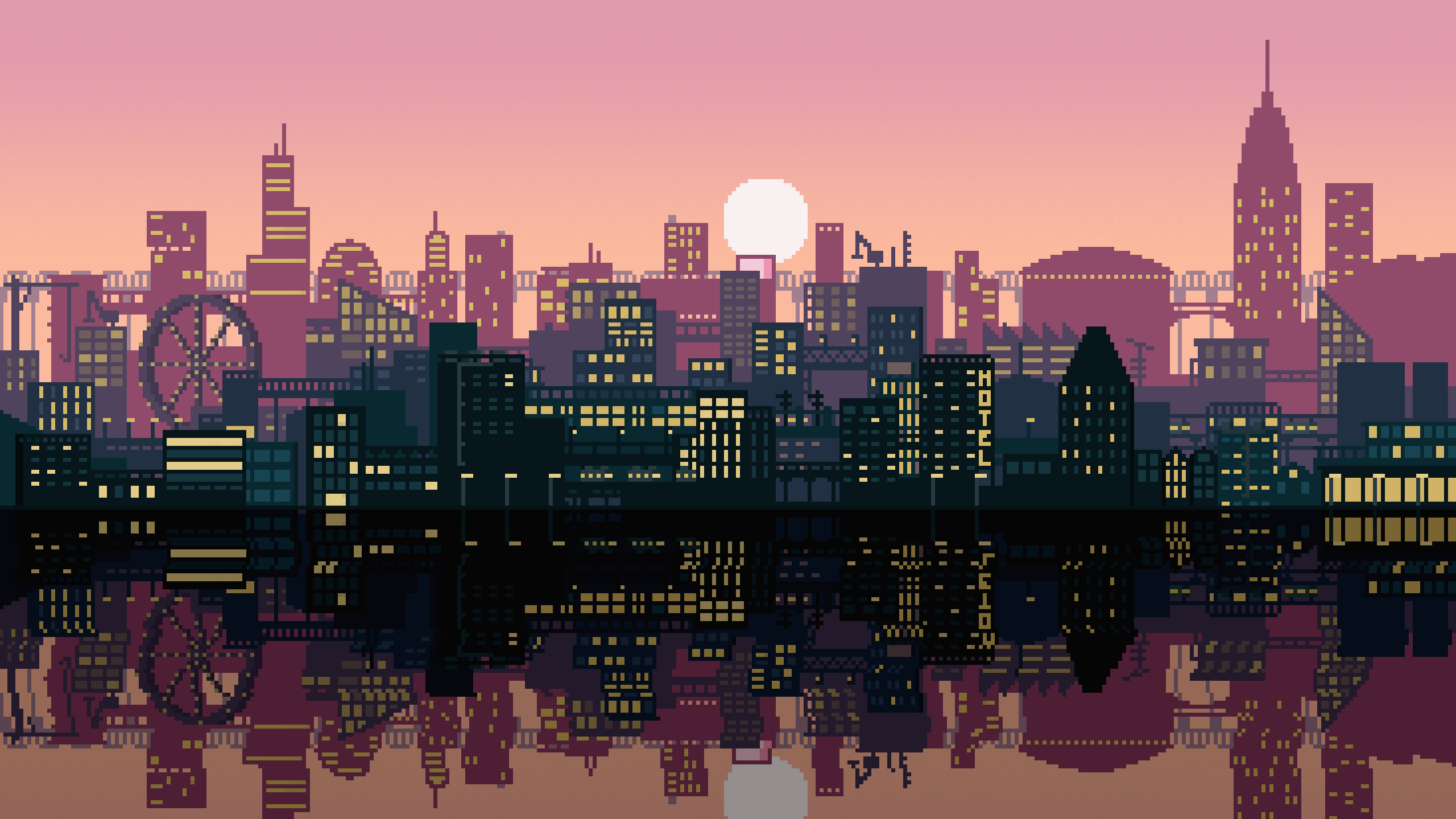 2560x1440 City Pixel Art Wallpapers Top Free City Pixel Art Backgrounds