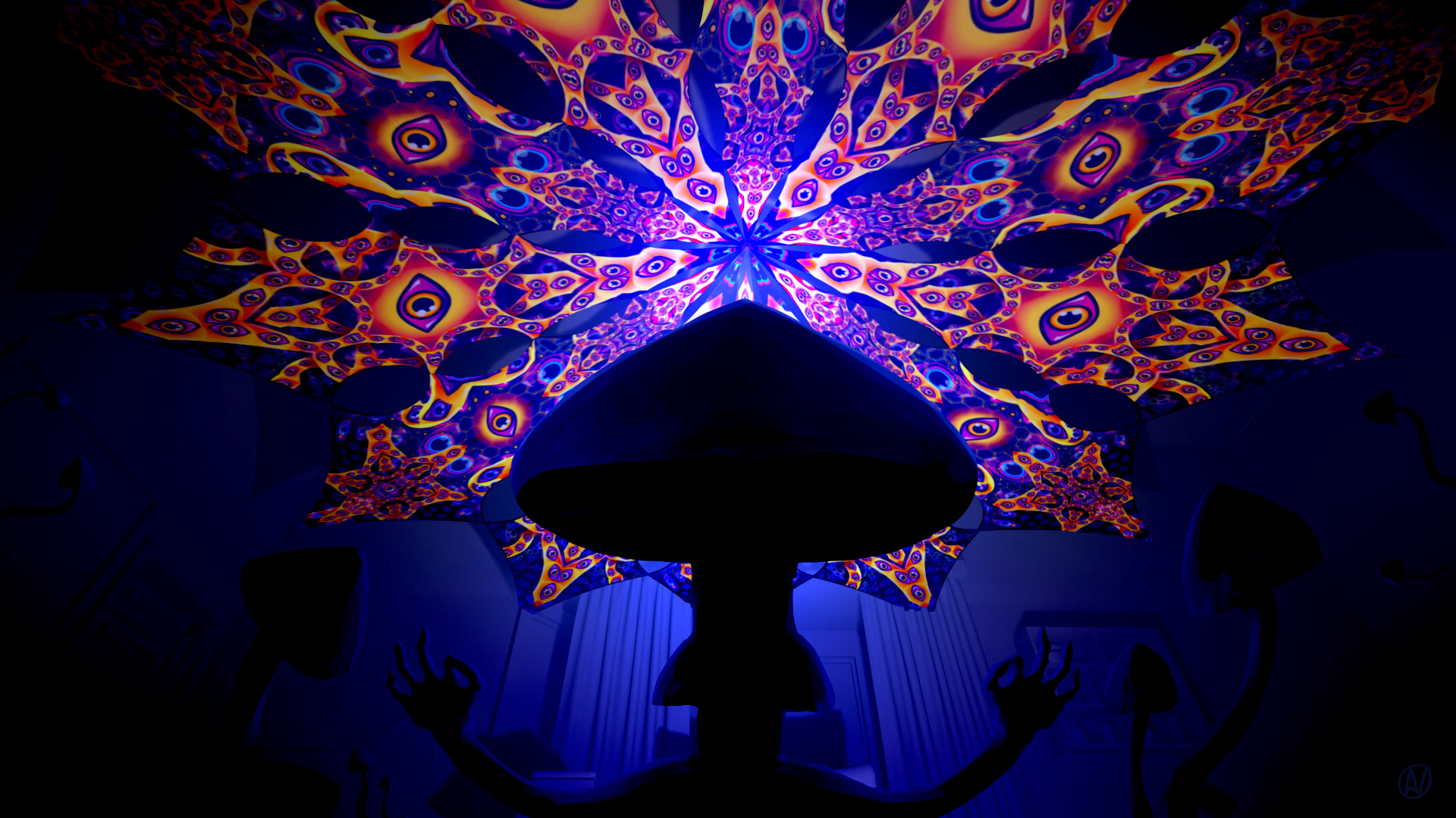 1920x1080 Abracadabra \u0026 Magic Mushrooms Psychedelic Wallpaper Andrei Verner